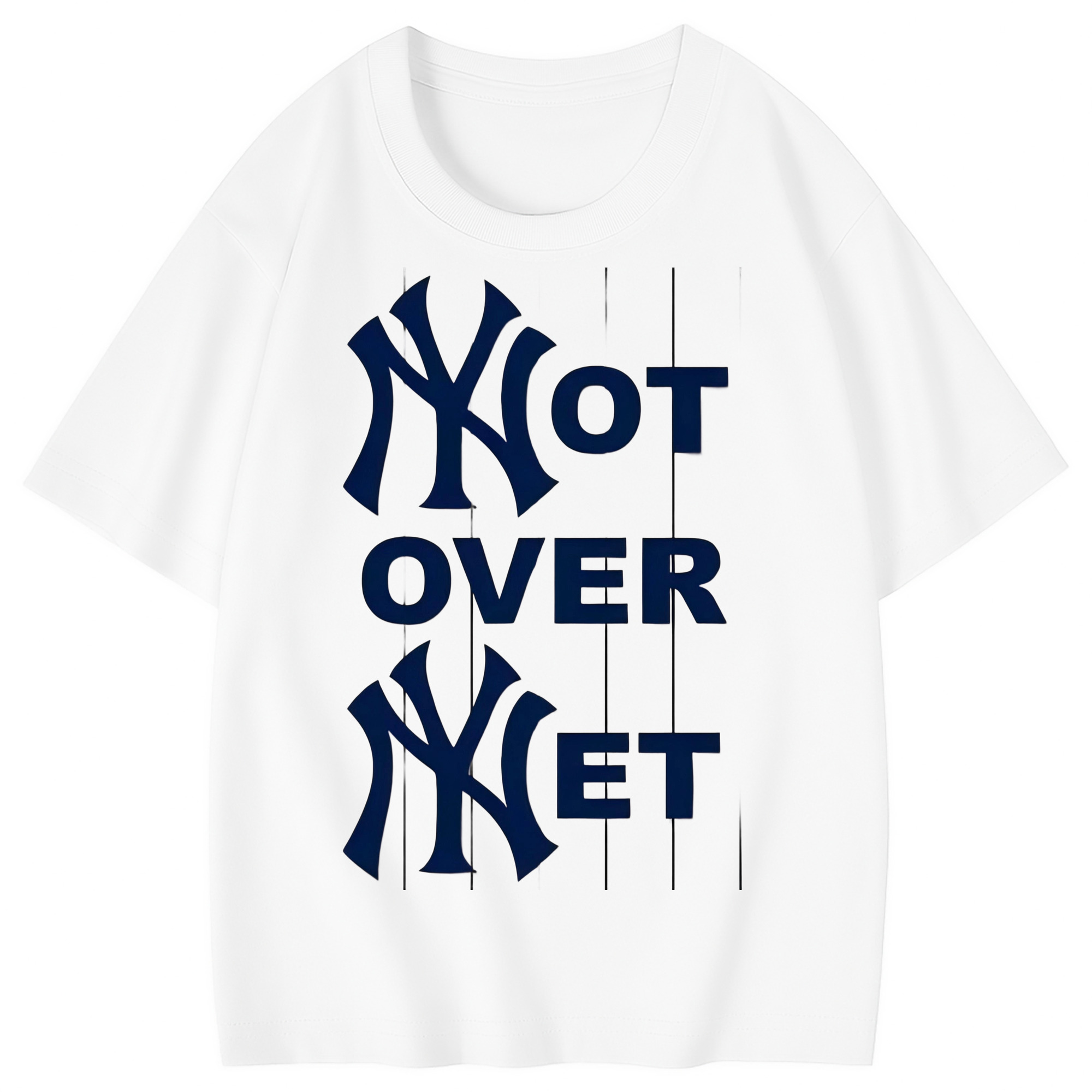 New York Yankees Not over Net Combed Cotton Kids T-Shirt 180g With Front Heat Transfer Print – Soft, Lightweight, Side-Seamed Design – Stylish And Comfortable Casual Wear For Everyday Activities