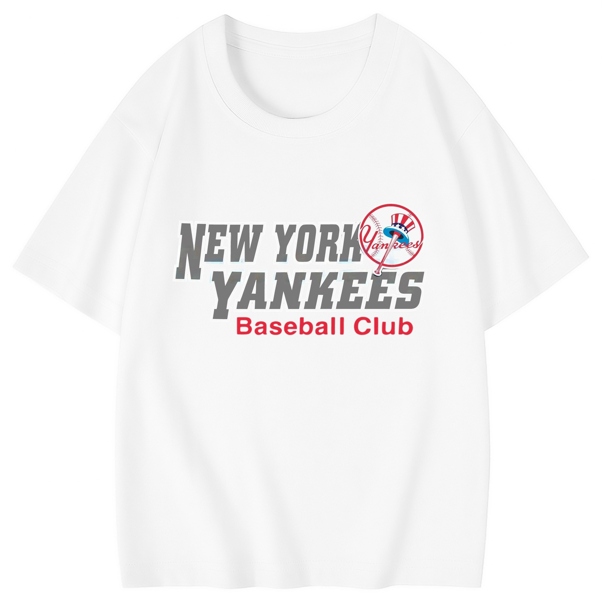 New York Yankees Baseball Club Combed Cotton Kids T-Shirt 180g With Front Heat Transfer Print – Soft, Lightweight, Side-Seamed Design – Stylish And Comfortable Casual Wear For Everyday Activities
