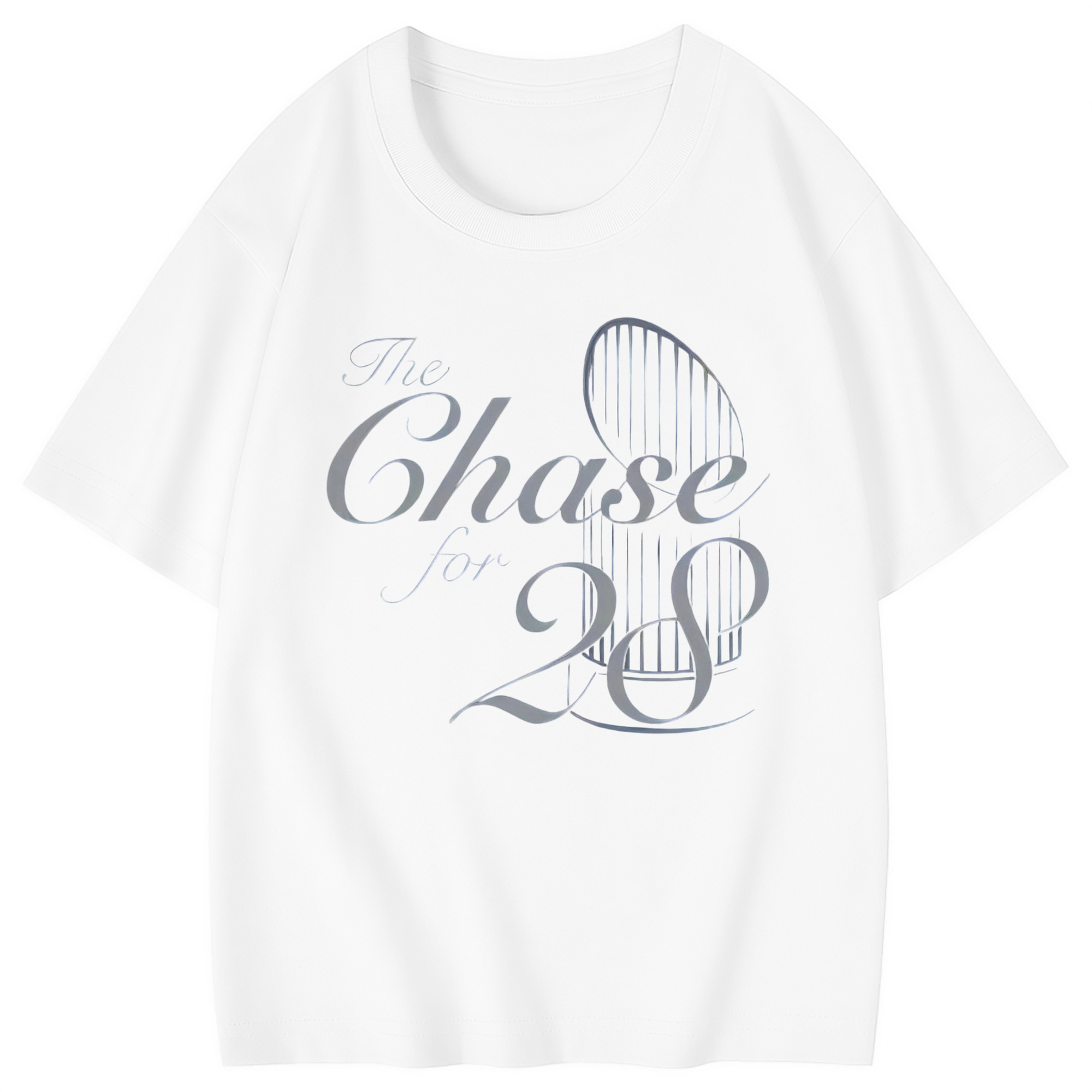New York Yankees The Chase for 28 Combed Cotton Kids T-Shirt 180g With Front Heat Transfer Print – Soft, Lightweight, Side-Seamed Design – Stylish And Comfortable Casual Wear For Everyday Activities