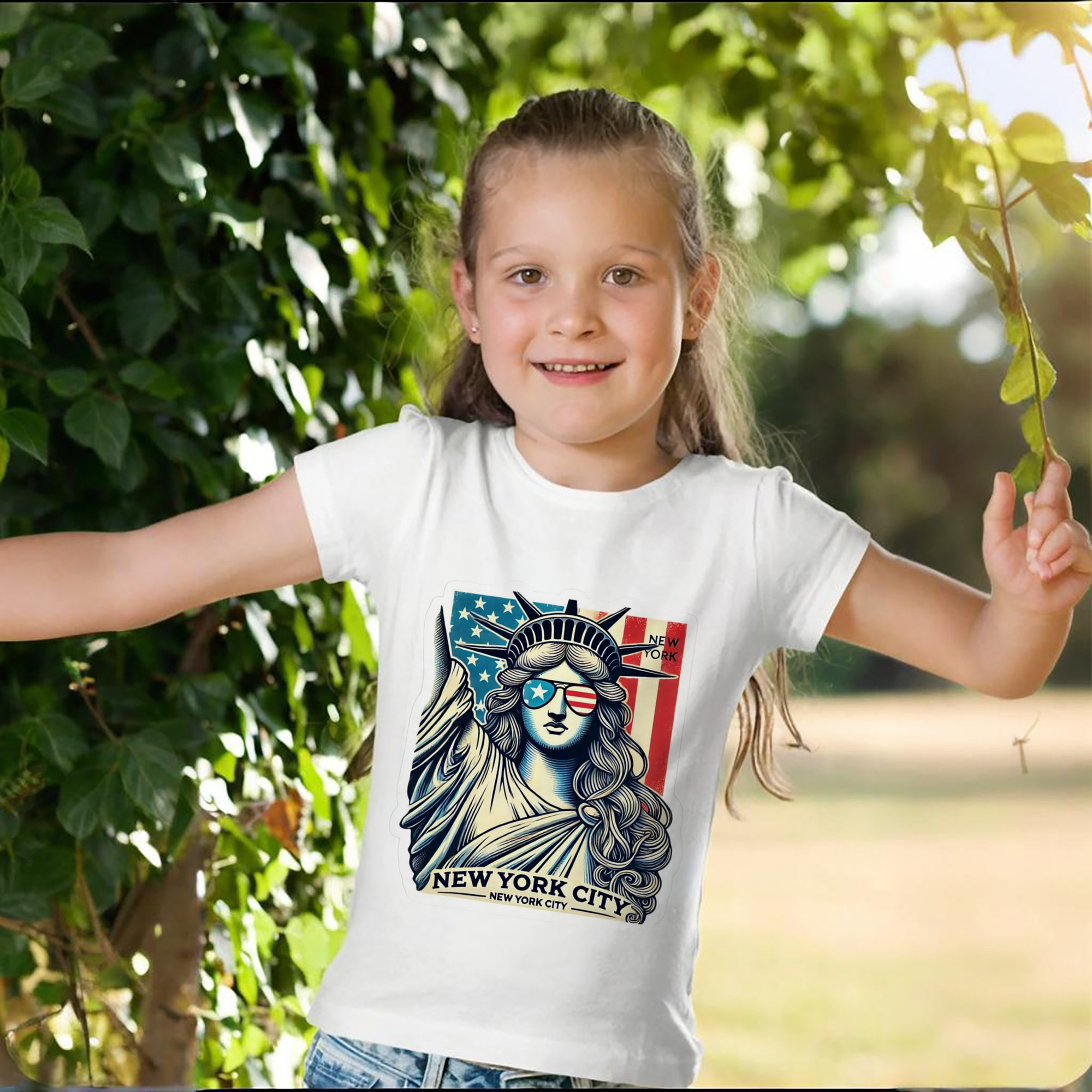 New York Yankees Liberty Combed Cotton Kids T-Shirt 180g With Front Heat Transfer Print – Soft, Lightweight, Side-Seamed Design – Stylish And Comfortable Casual Wear For Everyday Activities