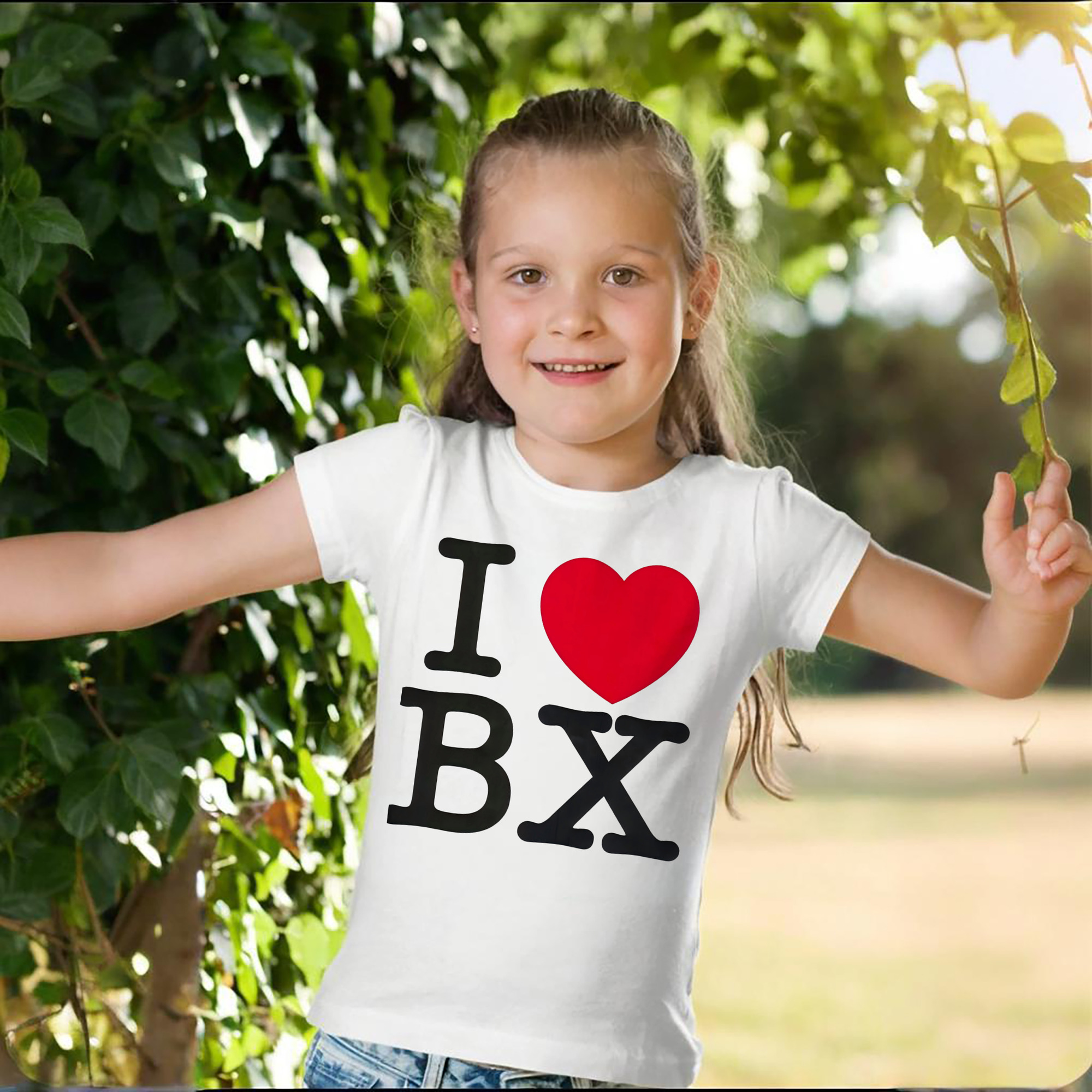 New York Yankees I Love BX Combed Cotton Kids T-Shirt 180g With Front Heat Transfer Print – Soft, Lightweight, Side-Seamed Design – Stylish And Comfortable Casual Wear For Everyday Activities