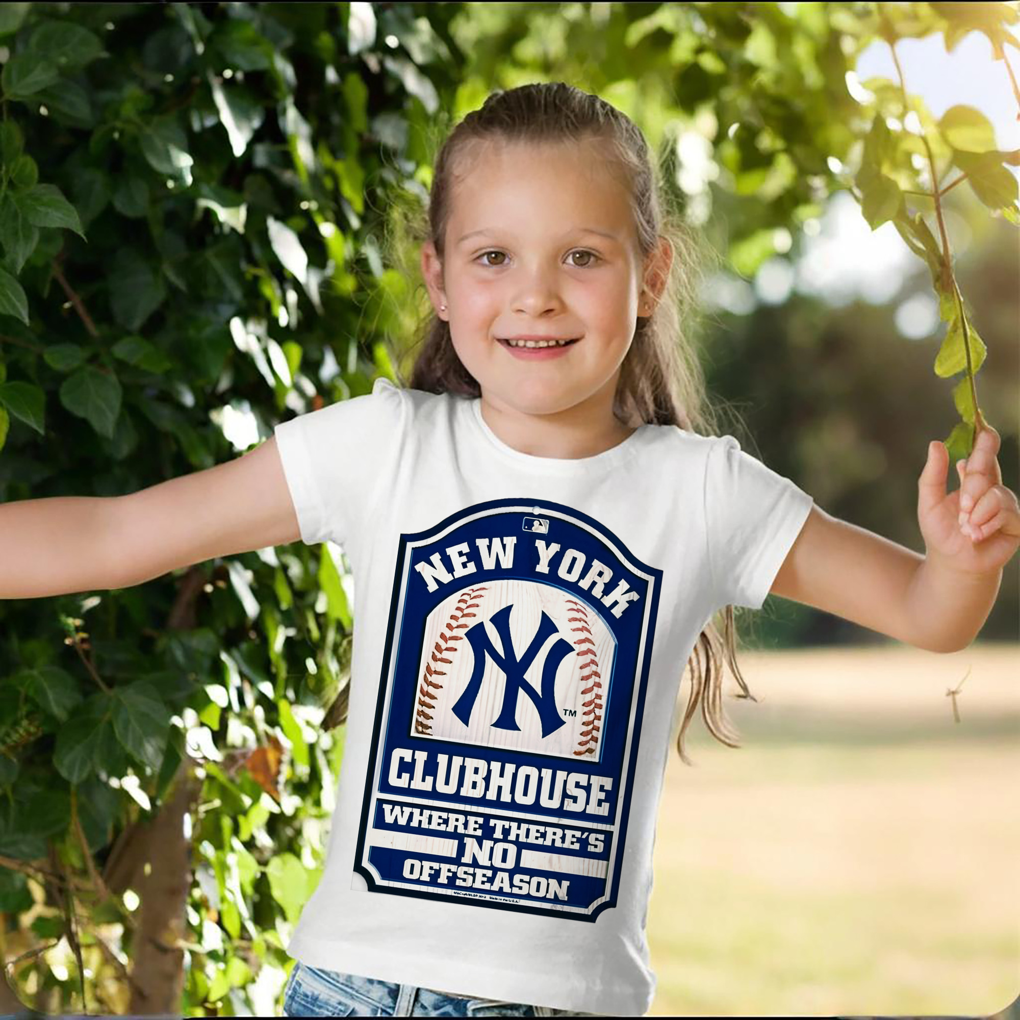 New York Yankees Club House Combed Cotton Kids T-Shirt 180g With Front Heat Transfer Print – Soft, Lightweight, Side-Seamed Design – Stylish And Comfortable Casual Wear For Everyday Activities