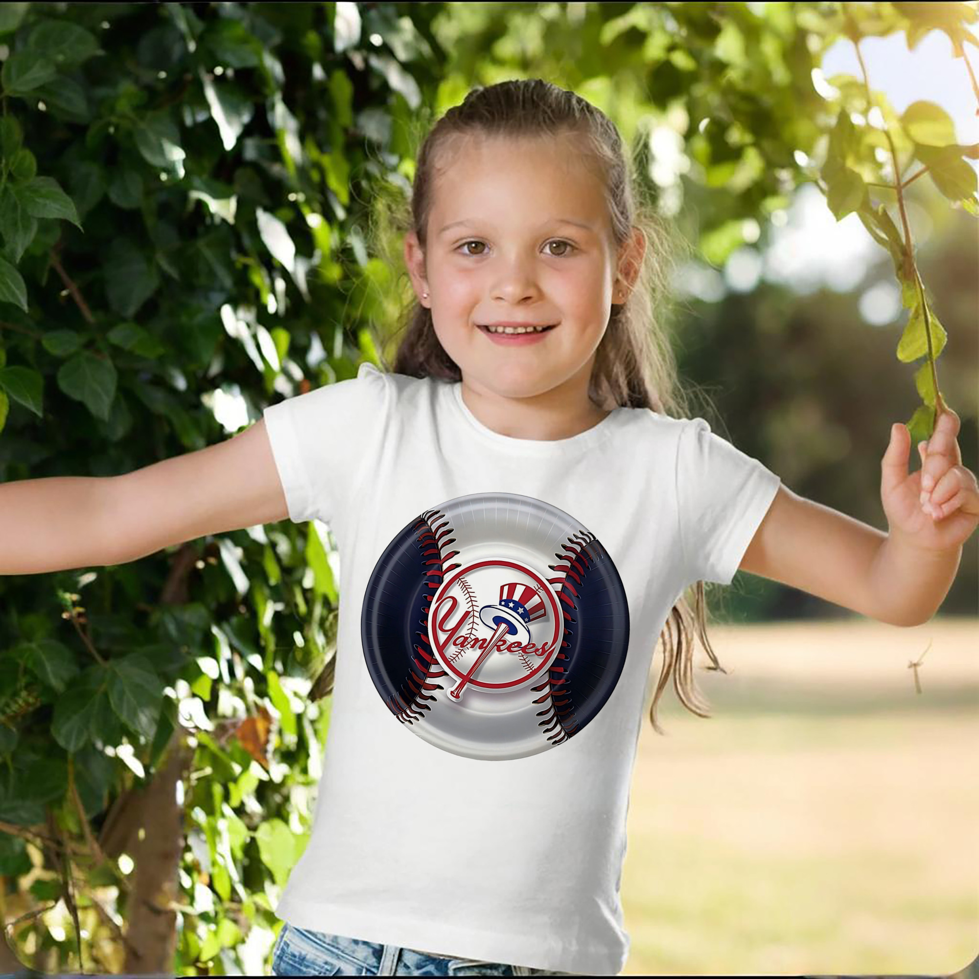 New York Yankees 81 Combed Cotton Kids T-Shirt 180g With Front Heat Transfer Print – Soft, Lightweight, Side-Seamed Design – Stylish And Comfortable Casual Wear For Everyday Activities