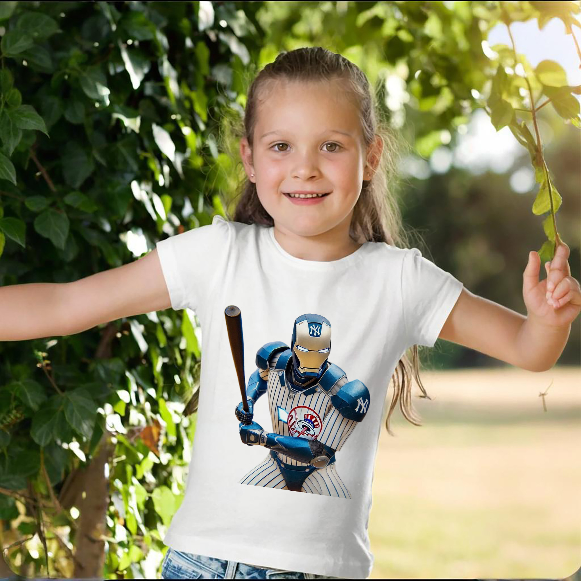 New York Yankees 283 Combed Cotton Kids T-Shirt 180g With Front Heat Transfer Print – Soft, Lightweight, Side-Seamed Design – Stylish And Comfortable Casual Wear For Everyday Activities