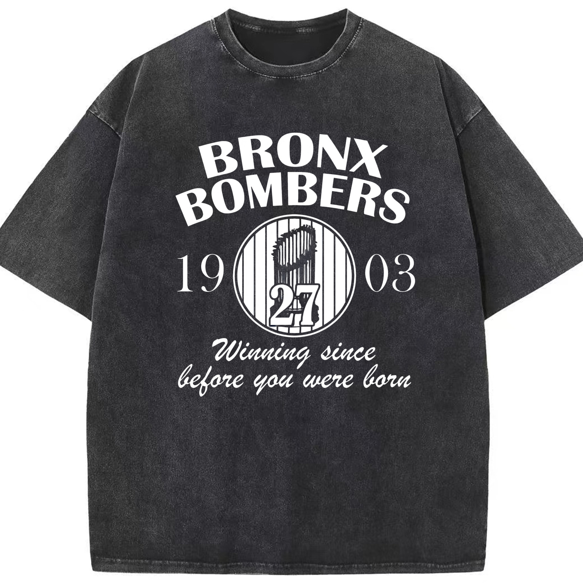 New York Yankees 33 Washed Vintage Look 230g Cotton Oversized T-Shirt With Front Heat Transfer Print – Soft, Lightweight, Stylish Fit – Comfortable Casual Wear For Sports & Everyday Use