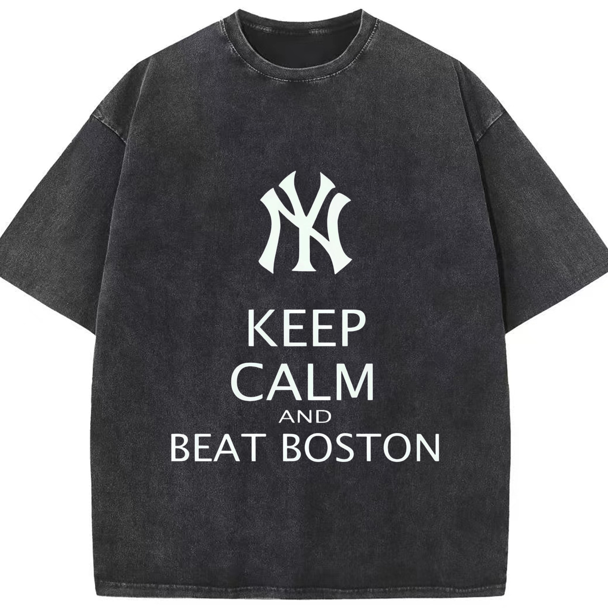 New York Yankees 26 Washed Vintage Look 230g Cotton Oversized T-Shirt With Front Heat Transfer Print – Soft, Lightweight, Stylish Fit – Comfortable Casual Wear For Sports & Everyday Use