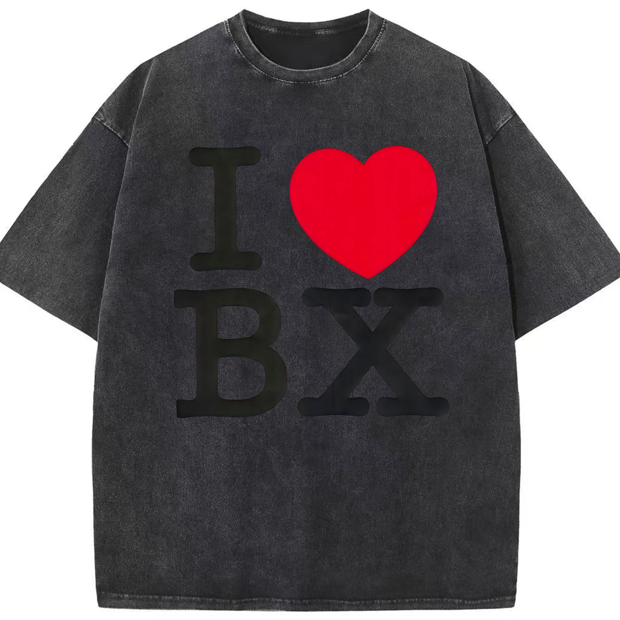 New York Yankees I Love BX Washed Vintage Look 230g Cotton Oversized T-Shirt With Front Heat Transfer Print – Soft, Lightweight, Stylish Fit – Comfortable Casual Wear For Sports & Everyday Use