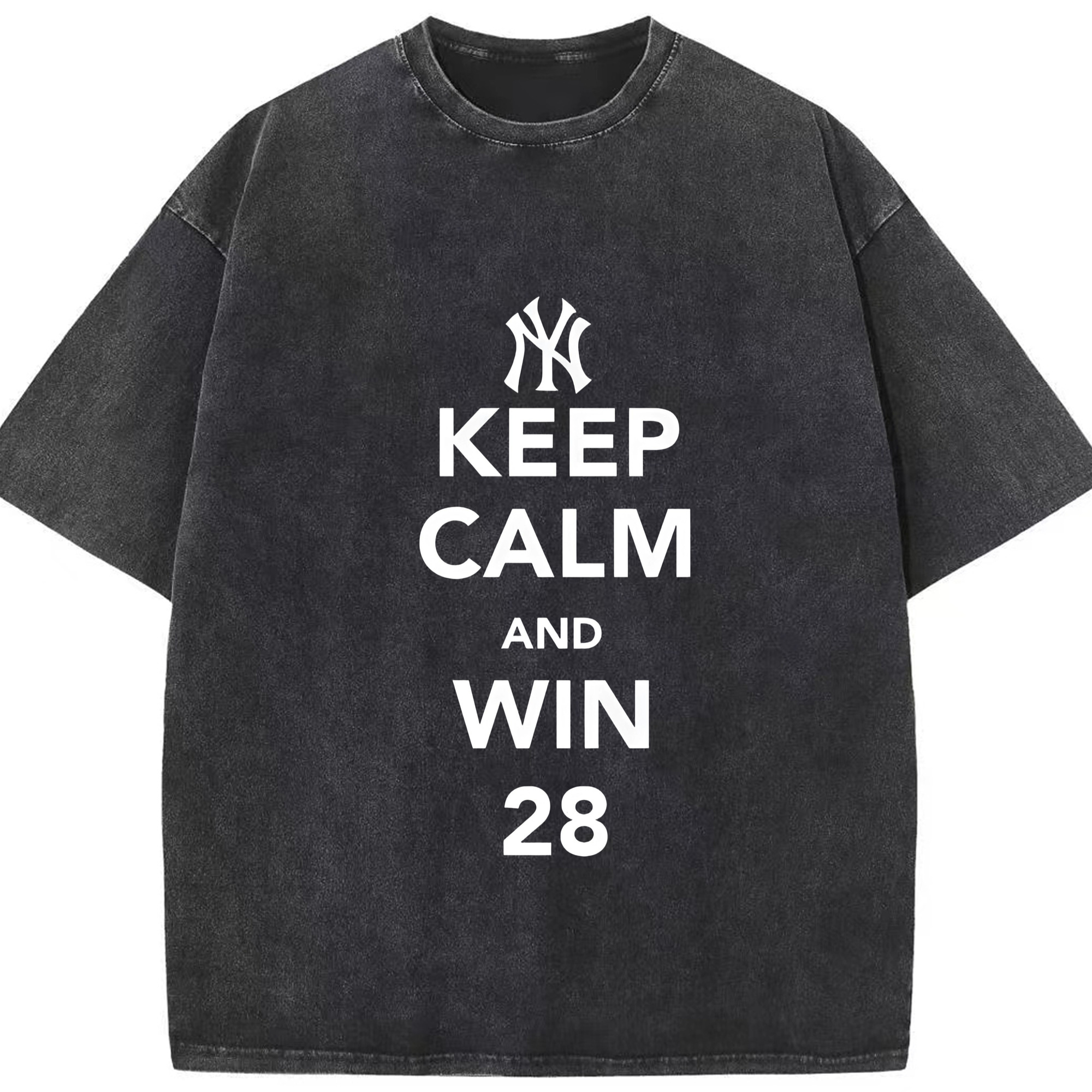 New York Yankees 47 Washed Vintage Look 230g Cotton Oversized T-Shirt With Front Heat Transfer Print – Soft, Lightweight, Stylish Fit – Comfortable Casual Wear For Sports & Everyday Use