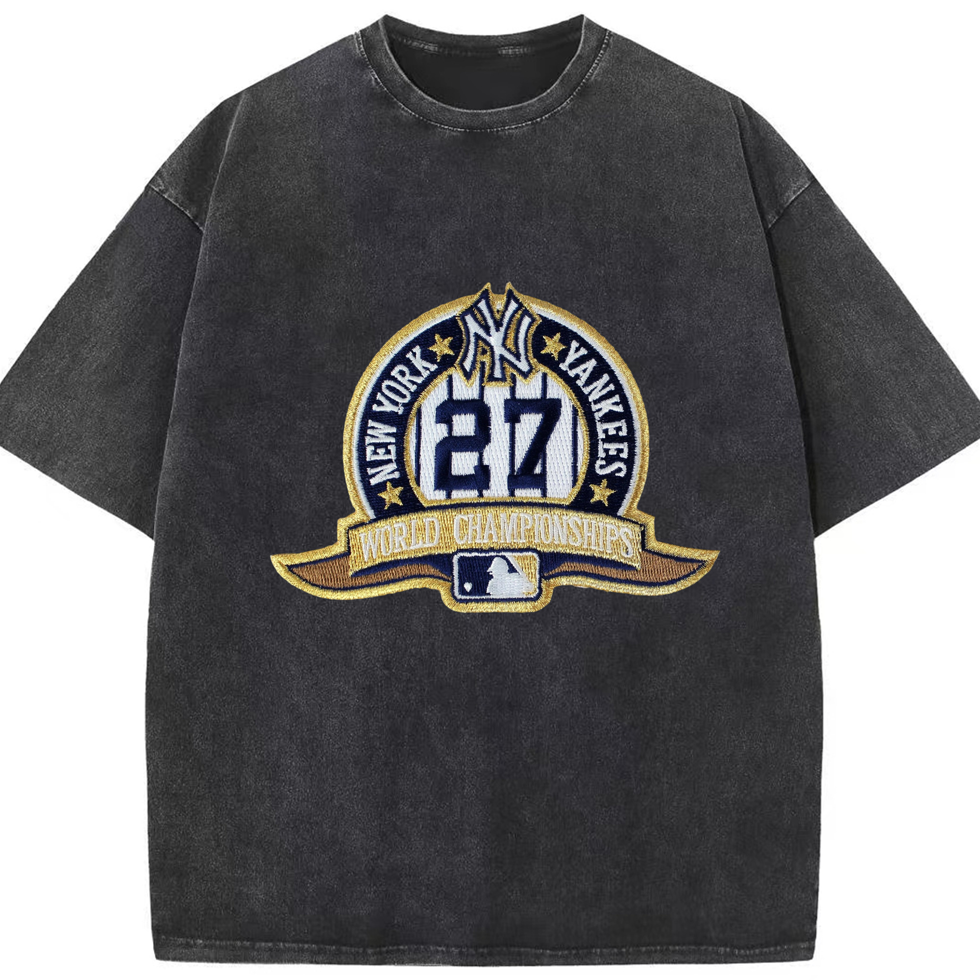 New York Yankees 271 Washed Vintage Look 230g Cotton Oversized T-Shirt With Front Heat Transfer Print – Soft, Lightweight, Stylish Fit – Comfortable Casual Wear For Sports & Everyday Use
