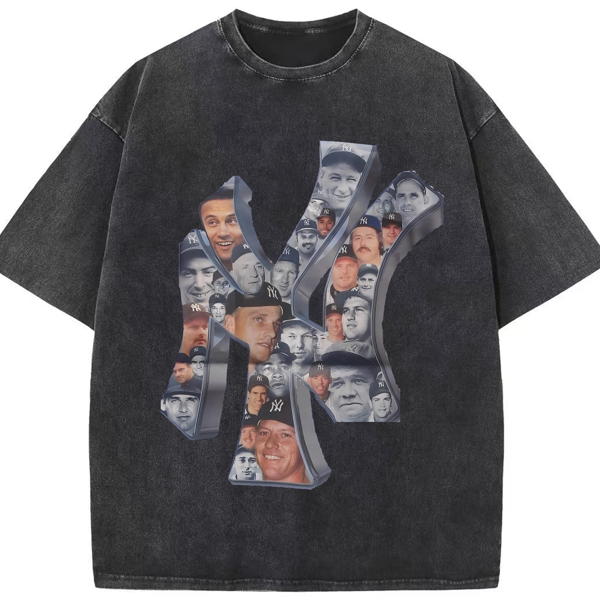 New York Yankees 279 Washed Vintage Look 230g Cotton Oversized T-Shirt With Front Heat Transfer Print – Soft, Lightweight, Stylish Fit – Comfortable Casual Wear For Sports & Everyday Use