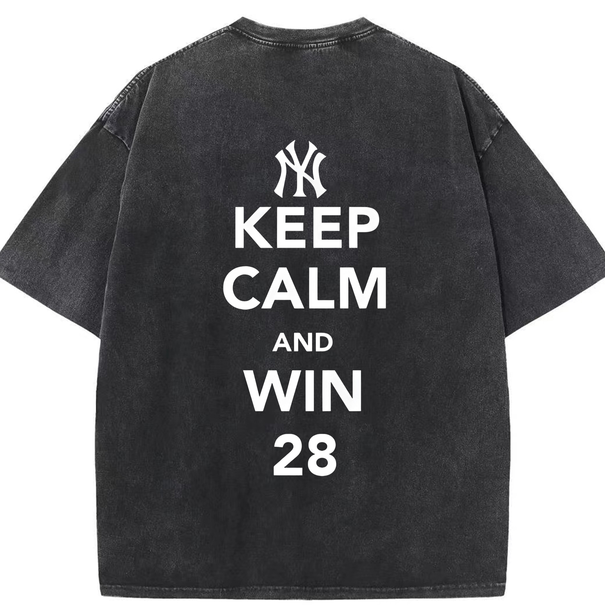 New York Yankees 47 Washed Vintage 230g Cotton Oversized T-Shirt With Back Heat Transfer Print – Soft, Lightweight & Stylish – Comfortable Casual Wear For Sports & Everyday Use