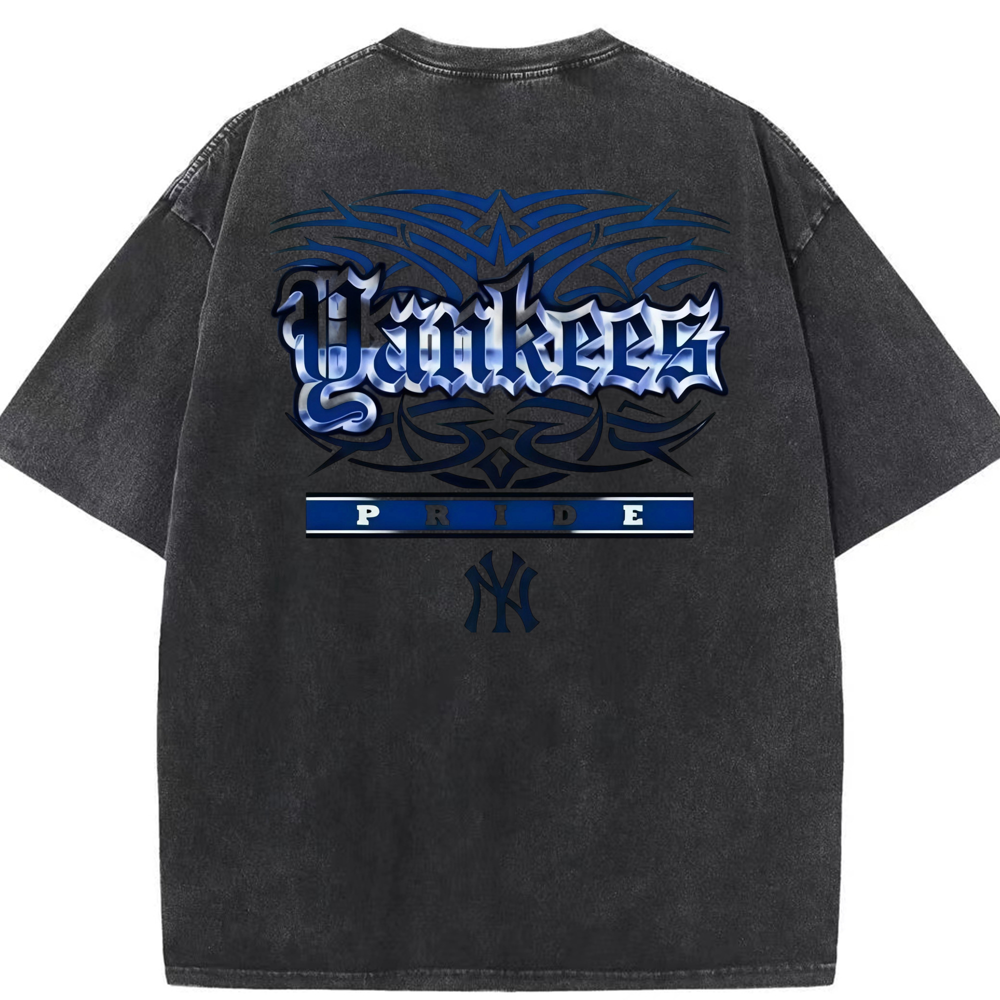 New York Yankees 278 Washed Vintage 230g Cotton Oversized T-Shirt With Back Heat Transfer Print – Soft, Lightweight & Stylish – Comfortable Casual Wear For Sports & Everyday Use