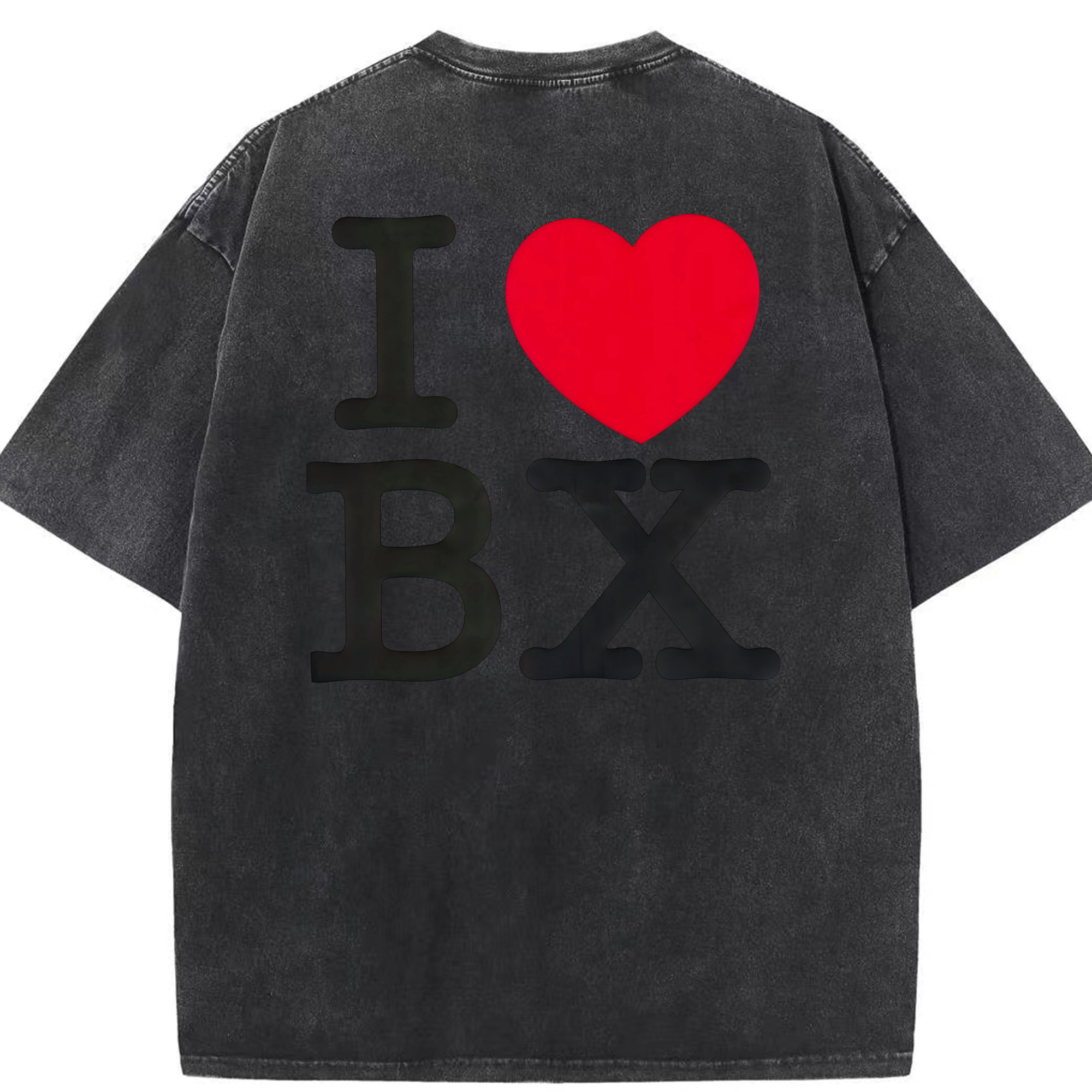 New York Yankees I Love BX Washed Vintage 230g Cotton Oversized T-Shirt With Back Heat Transfer Print – Soft, Lightweight & Stylish – Comfortable Casual Wear For Sports & Everyday Use