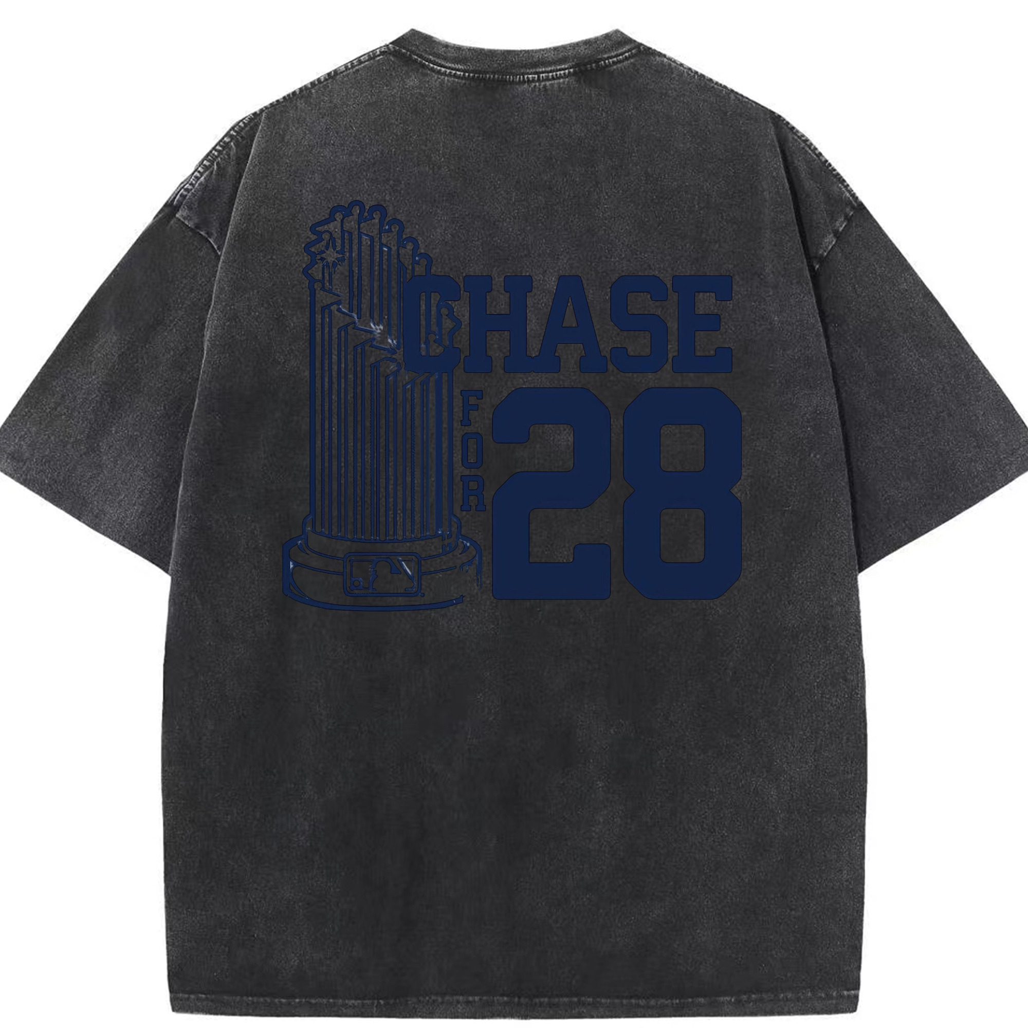 New York Yankees Chase For 28 Washed Vintage 230g Cotton Oversized T-Shirt With Back Heat Transfer Print – Soft, Lightweight & Stylish – Comfortable Casual Wear For Sports & Everyday Use