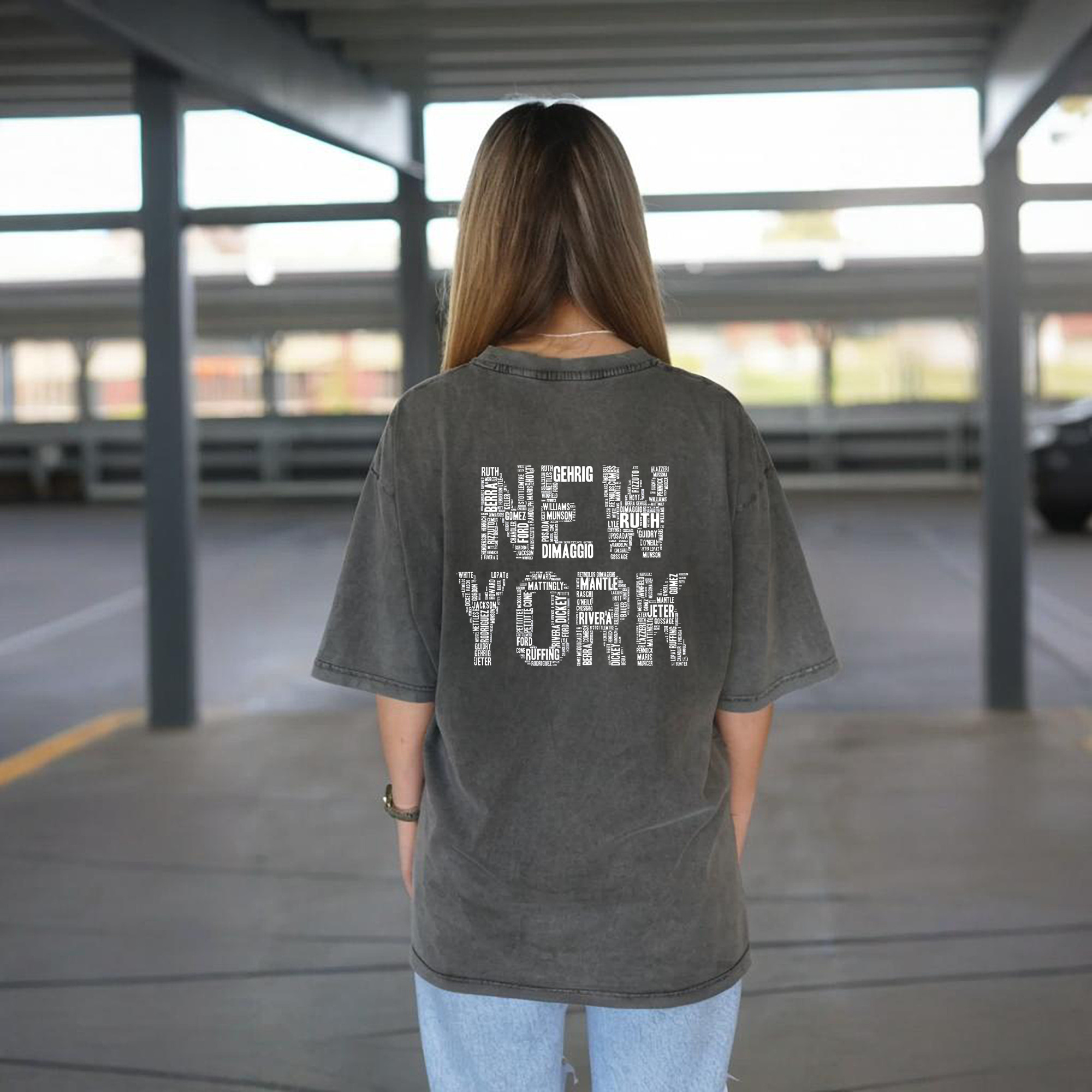 New York Yankees 277 Washed Vintage 230g Cotton Oversized T-Shirt With Back Heat Transfer Print – Soft, Lightweight & Stylish – Comfortable Casual Wear For Sports & Everyday Use