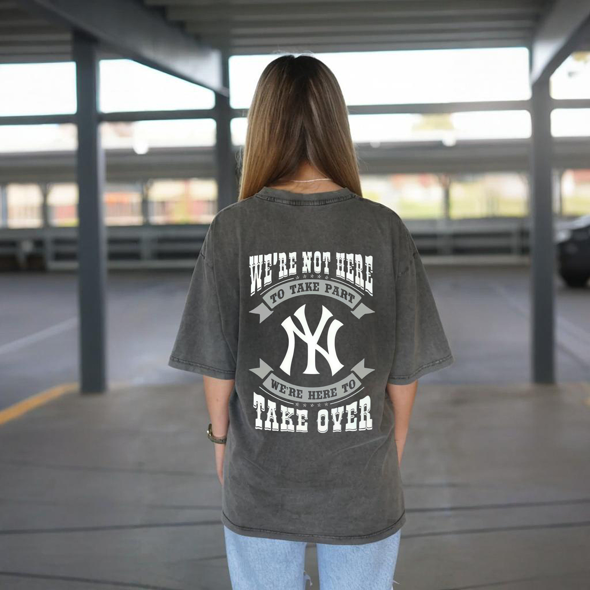 New York Yankees 276 Washed Vintage 230g Cotton Oversized T-Shirt With Back Heat Transfer Print – Soft, Lightweight & Stylish – Comfortable Casual Wear For Sports & Everyday Use