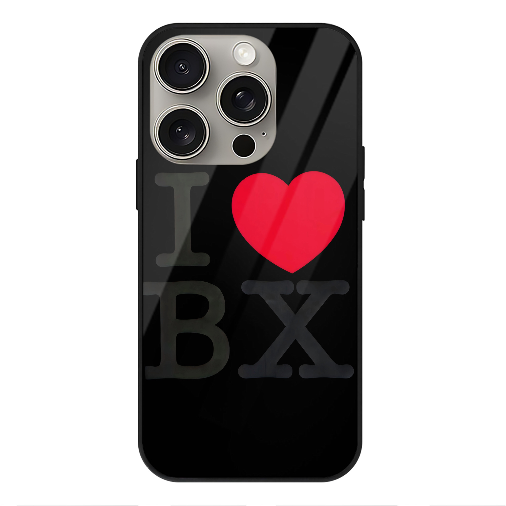 New York Yankees I Love BX IPhone 15 Pro Mirror Phone Case – UV Printed Glass + TPU – Scratch-Resistant, Wireless Charging Compatible, Precise Fit & Stylish Design