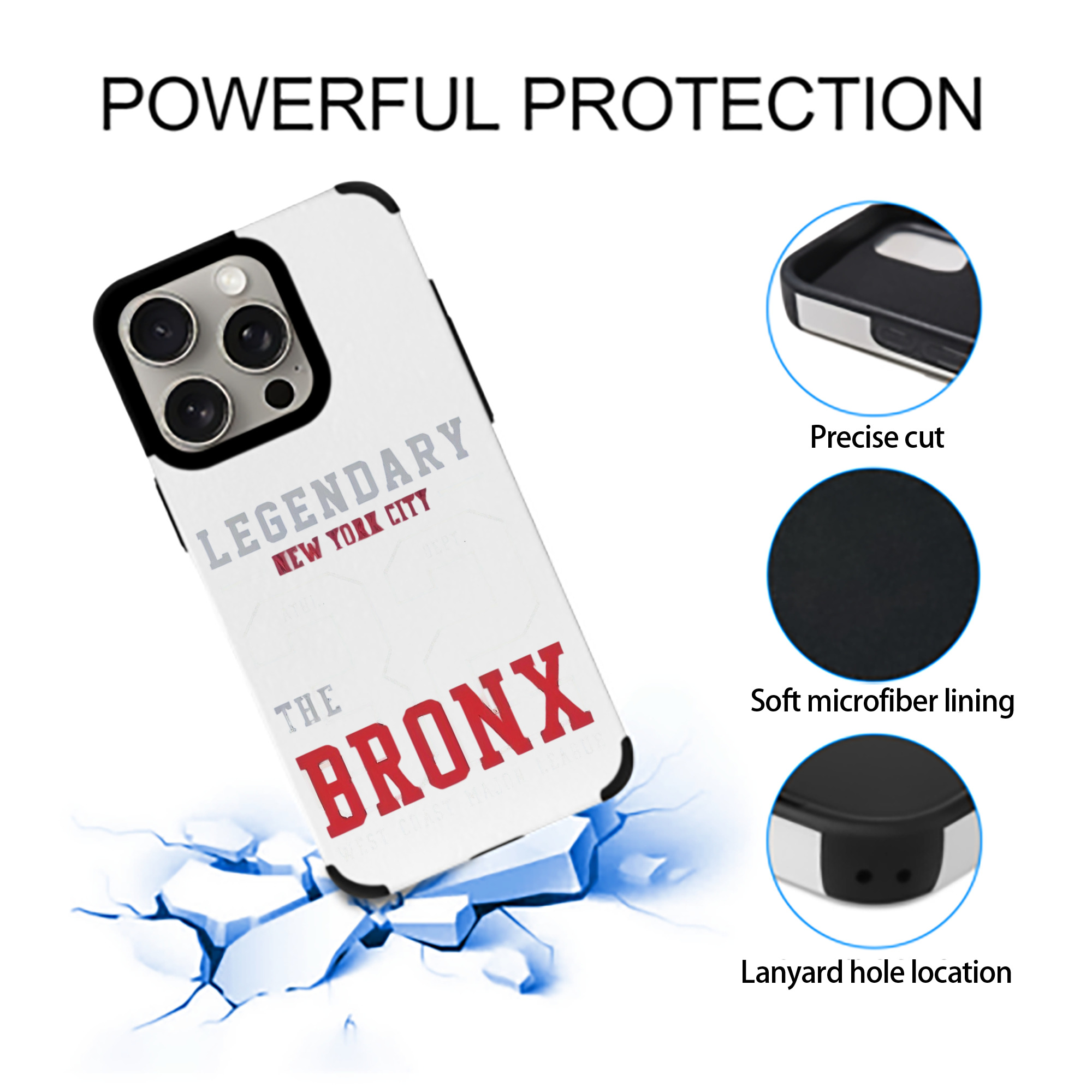 New York Yankees 24 IPhone 15 Pro Max PU Leather Case – Soft Lining, 360° Protection – Precise Fit, 3D Buttons, Easy Charging – Anti-Yellowing, Easy To Clean