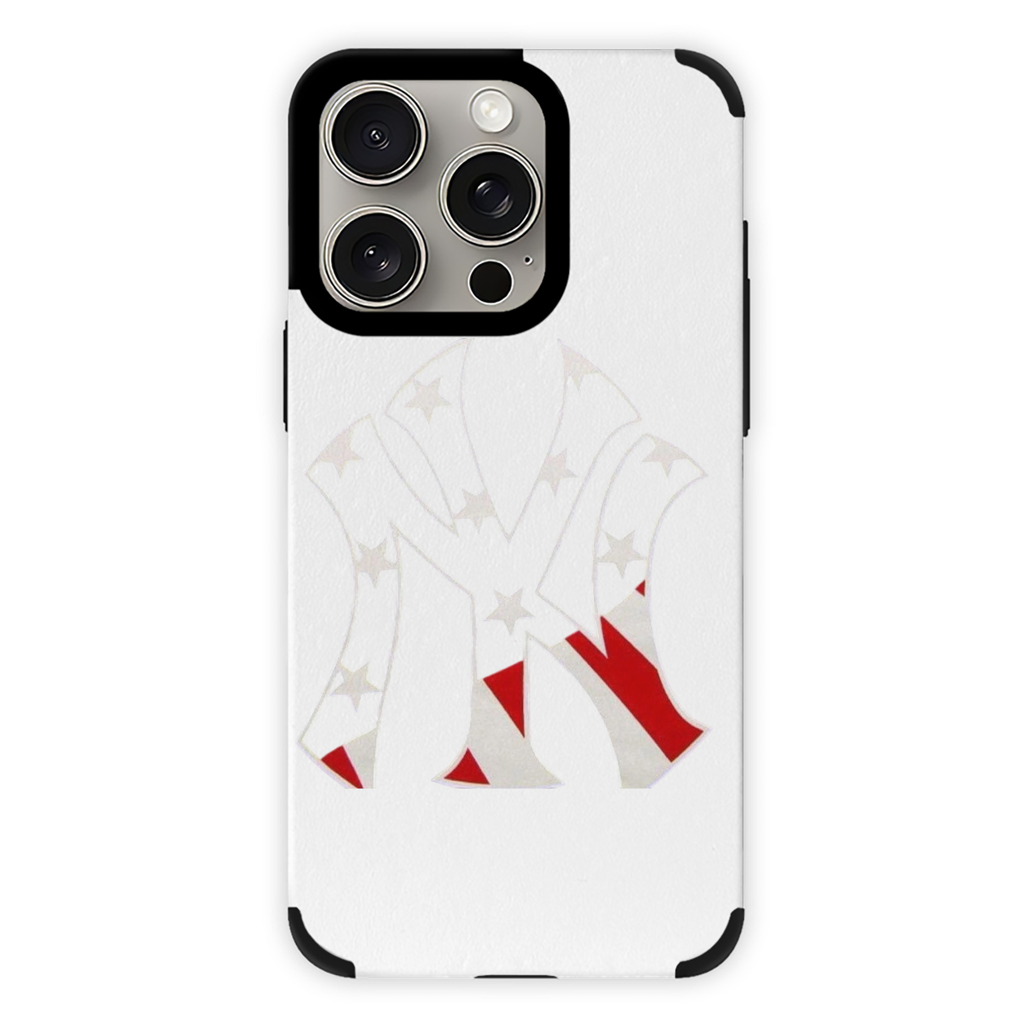 New York Yankees Logo USA IPhone 15 Pro Max PU Leather Case – Soft Lining, 360° Protection – Precise Fit, 3D Buttons, Easy Charging – Anti-Yellowing, Easy To Clean