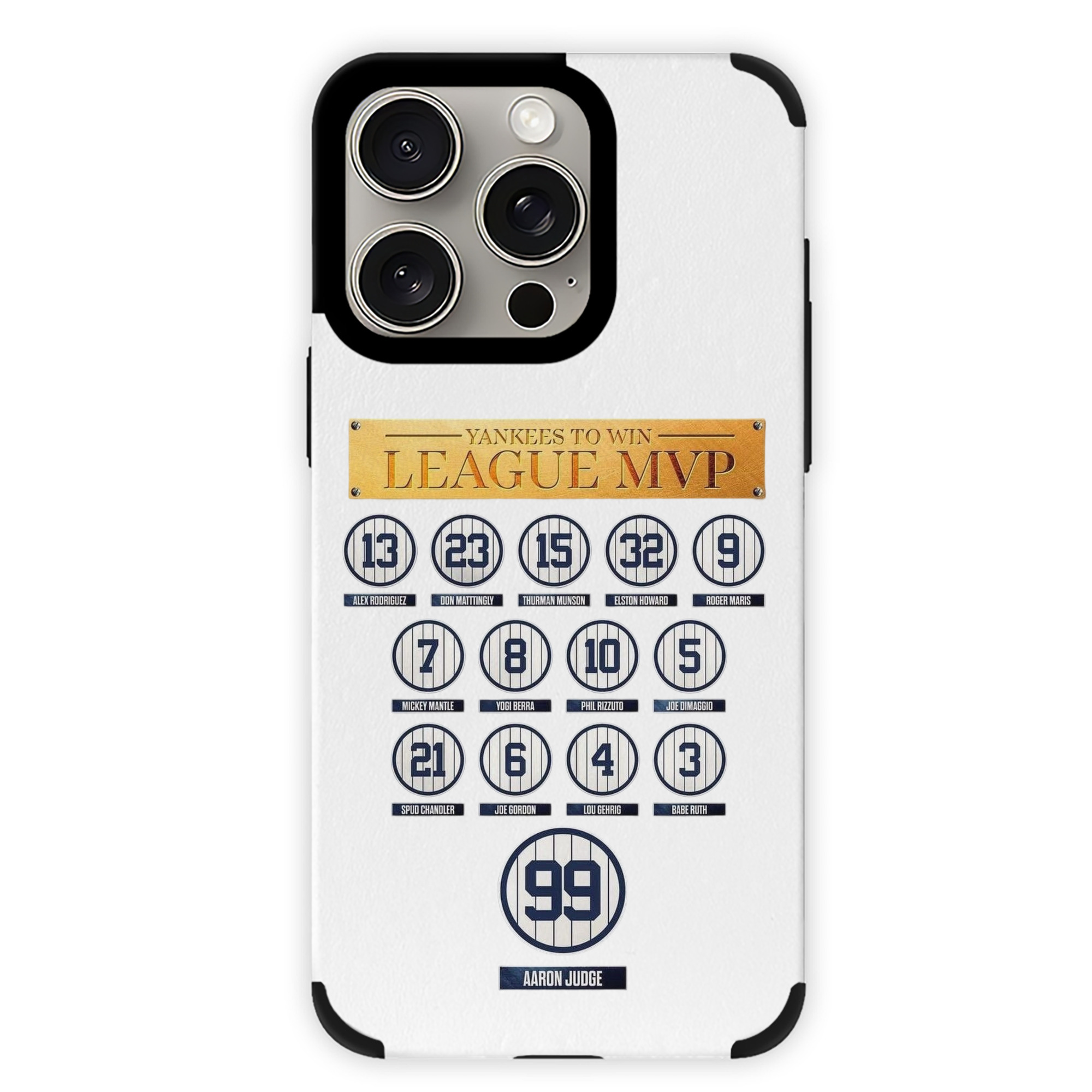 New York Yankees To Win League MVP IPhone 15 Pro Max PU Leather Case – Soft Lining, 360° Protection – Precise Fit, 3D Buttons, Easy Charging – Anti-Yellowing, Easy To Clean