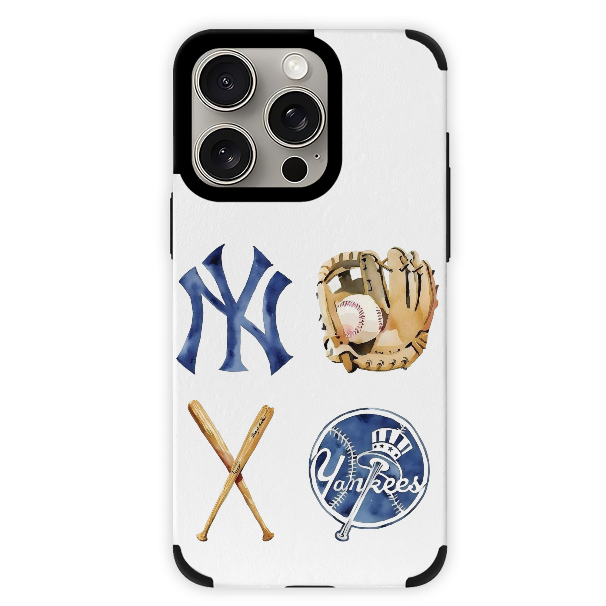 New York Yankees Baseball IPhone 15 Pro Max PU Leather Case – Soft Lining, 360° Protection – Precise Fit, 3D Buttons, Easy Charging – Anti-Yellowing, Easy To Clean