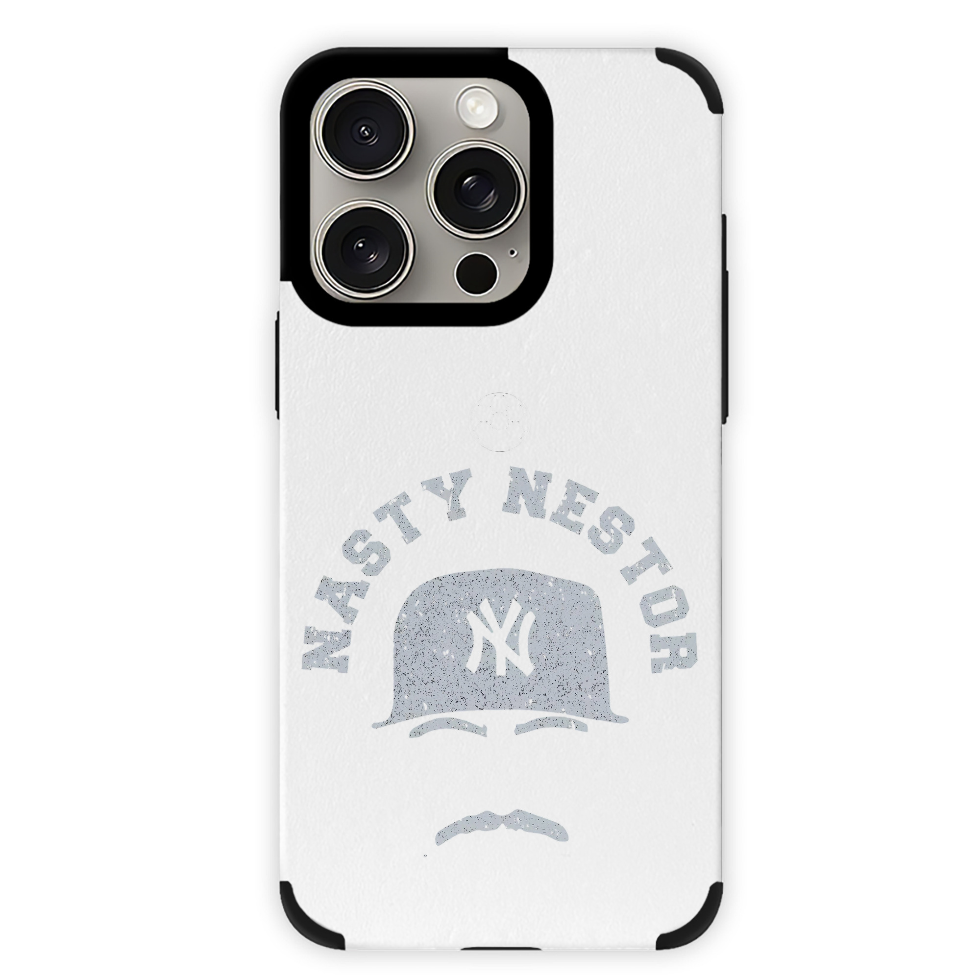 New York Yankees Nasty Nestor IPhone 15 Pro Max PU Leather Case – Soft Lining, 360° Protection – Precise Fit, 3D Buttons, Easy Charging – Anti-Yellowing, Easy To Clean