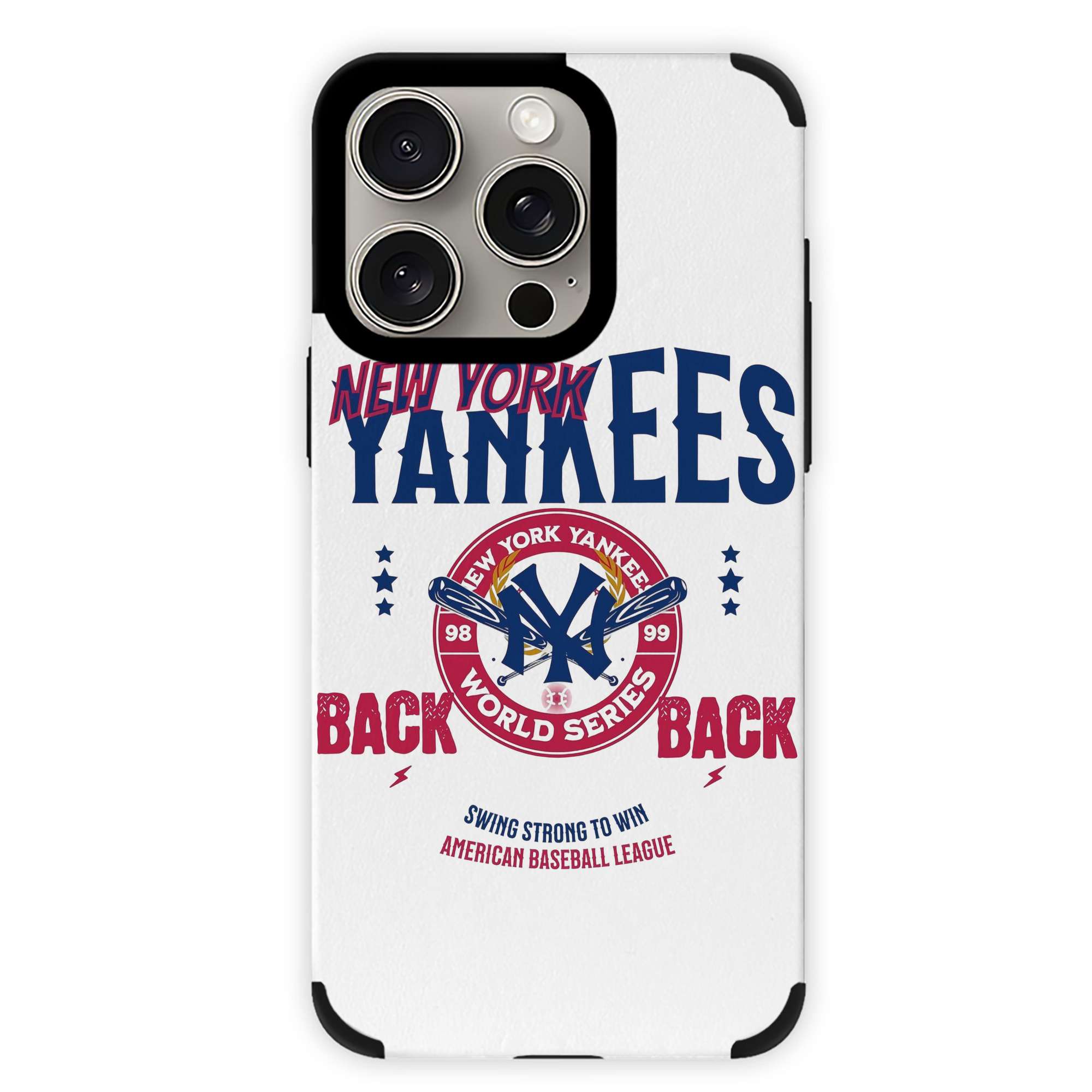 New York Yankees WS Back 2 Back 98-99 IPhone 15 Pro Max PU Leather Case – Soft Lining, 360° Protection – Precise Fit, 3D Buttons, Easy Charging – Anti-Yellowing, Easy To Clean