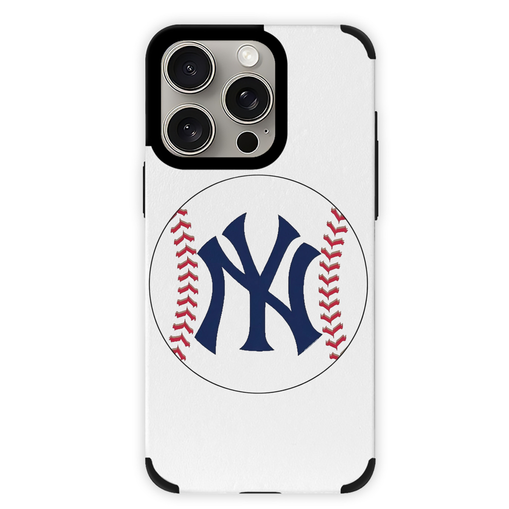 New York Yankees Baseball IPhone 15 Pro Max PU Leather Case – Soft Lining, 360° Protection – Precise Fit, 3D Buttons, Easy Charging – Anti-Yellowing, Easy To Clean
