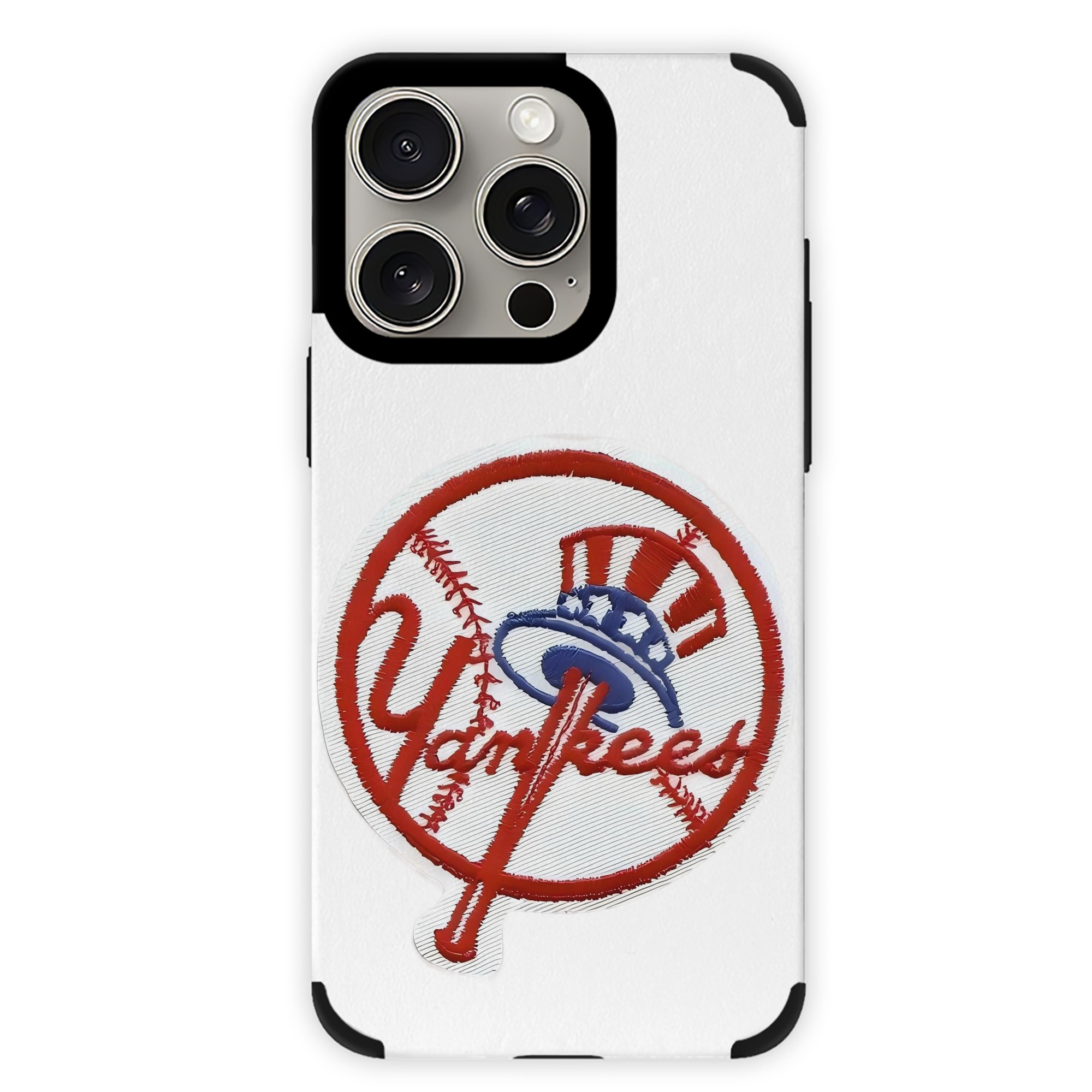 New York Yankees LOGO IPhone 15 Pro Max PU Leather Case – Soft Lining, 360° Protection – Precise Fit, 3D Buttons, Easy Charging – Anti-Yellowing, Easy To Clean