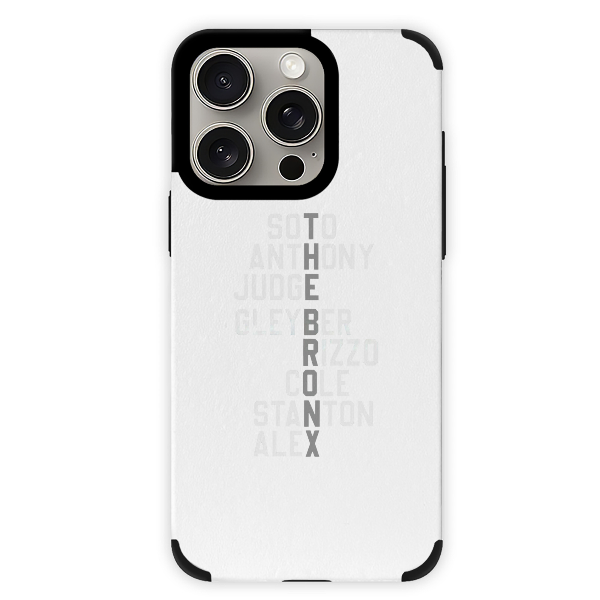 New York Yankees The Bronx Player Name IPhone 15 Pro Max PU Leather Case – Soft Lining, 360° Protection – Precise Fit, 3D Buttons, Easy Charging – Anti-Yellowing, Easy To Clean