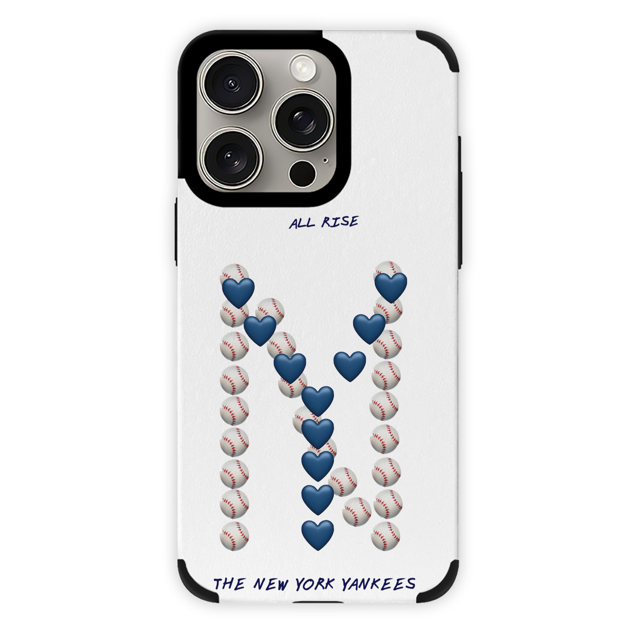 New York Yankees All Rise Love Baseball IPhone 15 Pro Max PU Leather Case – Soft Lining, 360° Protection – Precise Fit, 3D Buttons, Easy Charging – Anti-Yellowing, Easy To Clean