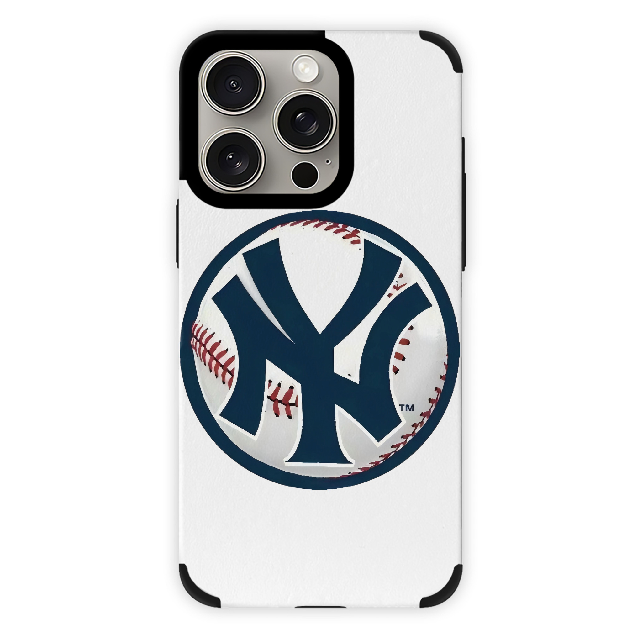 New York Yankees Baseball IPhone 15 Pro Max PU Leather Case – Soft Lining, 360° Protection – Precise Fit, 3D Buttons, Easy Charging – Anti-Yellowing, Easy To Clean