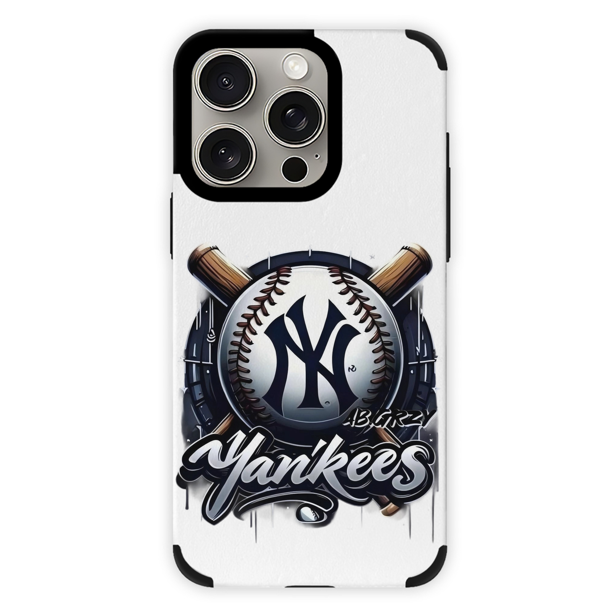 New York Yankees Baseball IPhone 15 Pro Max PU Leather Case – Soft Lining, 360° Protection – Precise Fit, 3D Buttons, Easy Charging – Anti-Yellowing, Easy To Clean