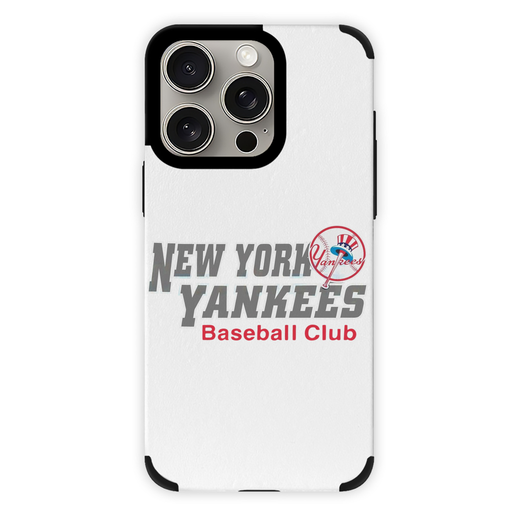 New York Yankees Baseball Club IPhone 15 Pro Max PU Leather Case – Soft Lining, 360° Protection – Precise Fit, 3D Buttons, Easy Charging – Anti-Yellowing, Easy To Clean