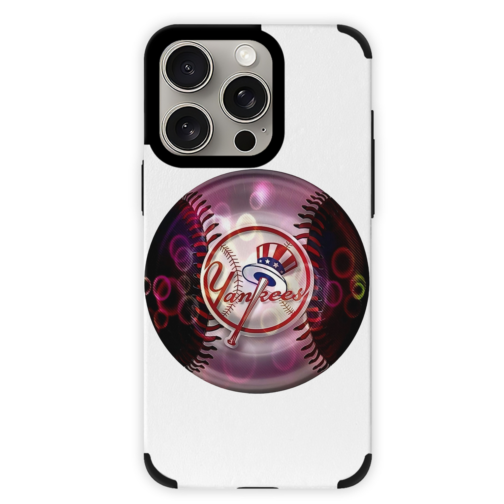 New York Yankees Colorful Logo IPhone 15 Pro Max PU Leather Case – Soft Lining, 360° Protection – Precise Fit, 3D Buttons, Easy Charging – Anti-Yellowing, Easy To Clean