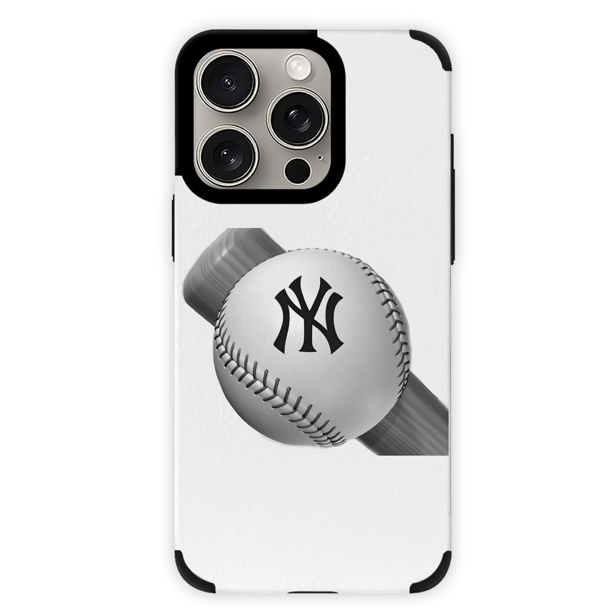 New York Yankees Baseball IPhone 15 Pro Max PU Leather Case – Soft Lining, 360° Protection – Precise Fit, 3D Buttons, Easy Charging – Anti-Yellowing, Easy To Clean