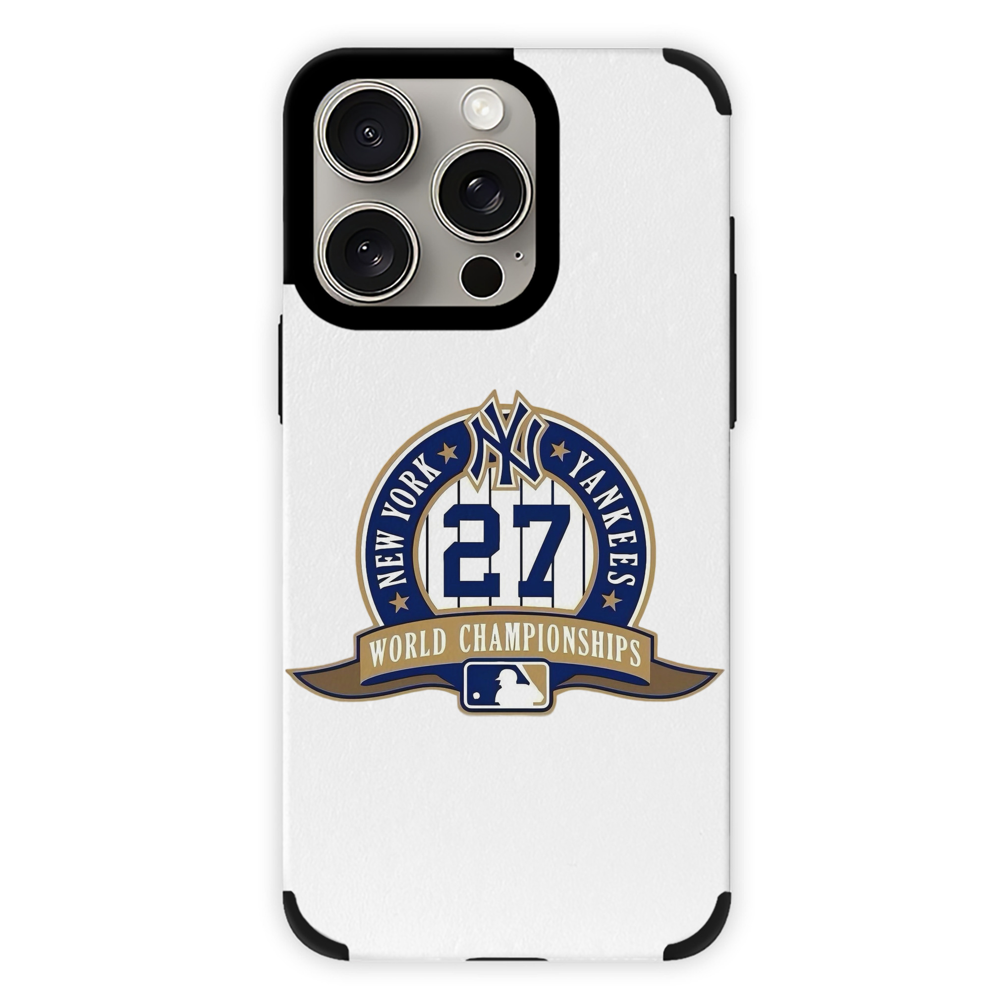 New York Yankees 27 World Championships IPhone 15 Pro Max PU Leather Case – Soft Lining, 360° Protection – Precise Fit, 3D Buttons, Easy Charging – Anti-Yellowing, Easy To Clean