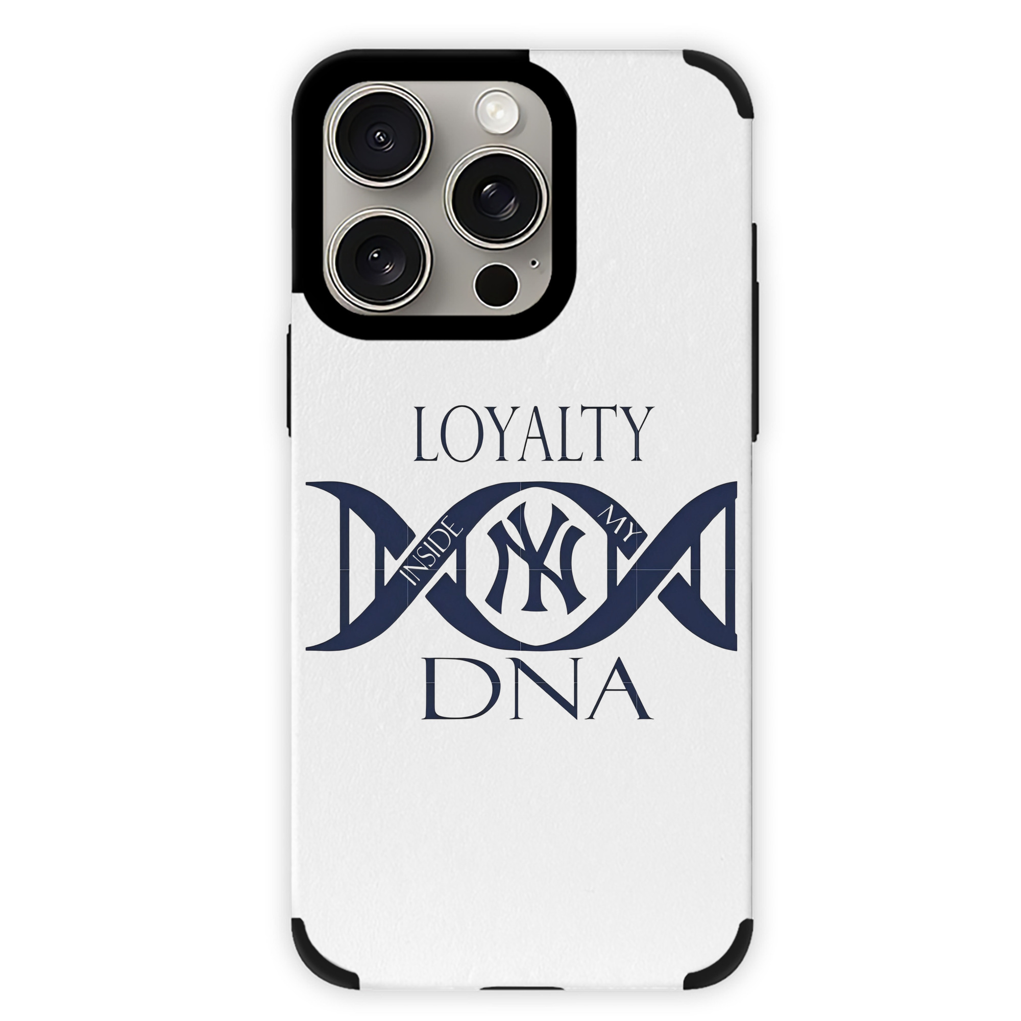 New York Yankees Loyalty DNA IPhone 15 Pro Max PU Leather Case – Soft Lining, 360° Protection – Precise Fit, 3D Buttons, Easy Charging – Anti-Yellowing, Easy To Clean