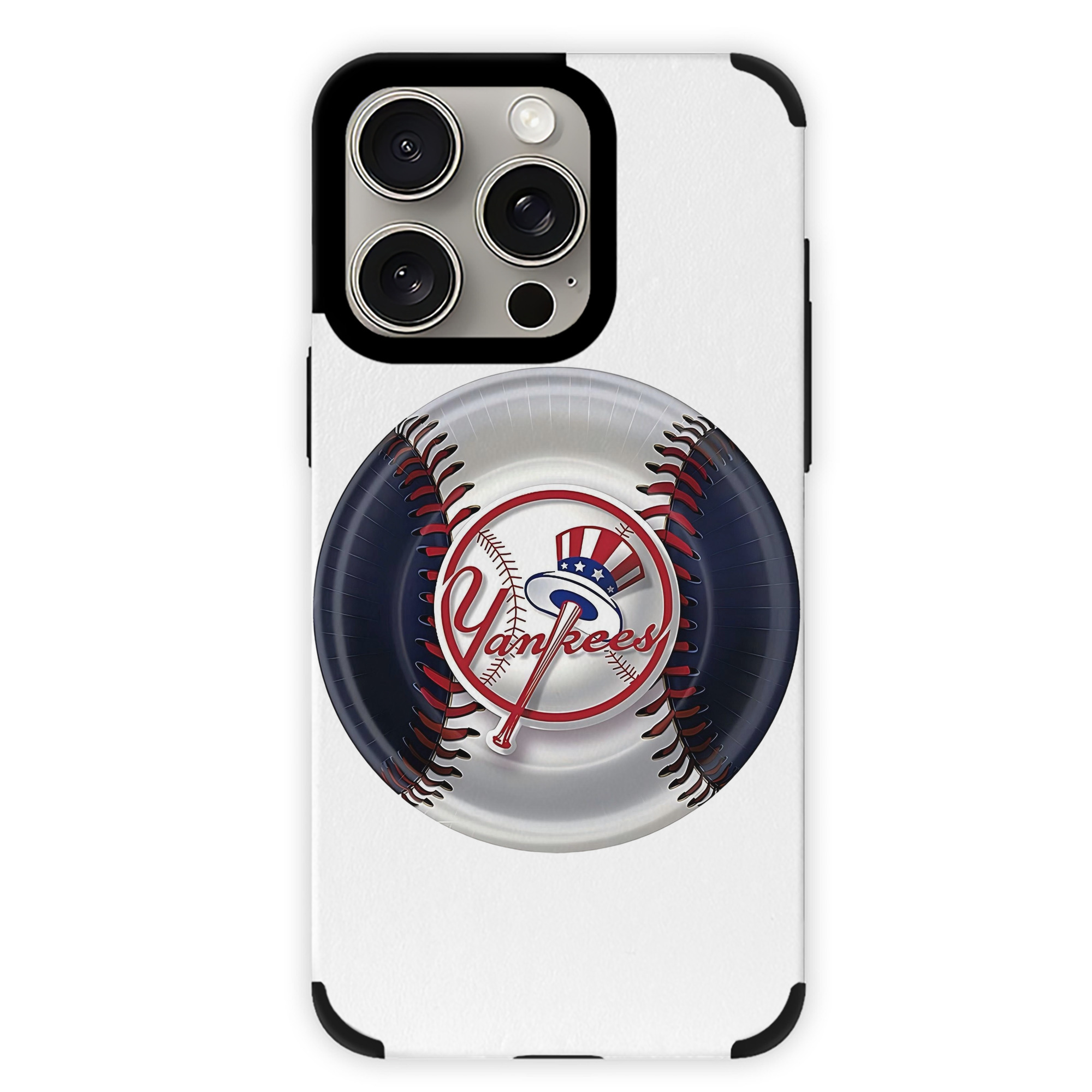 New York Yankees 81 IPhone 15 Pro Max PU Leather Case – Soft Lining, 360° Protection – Precise Fit, 3D Buttons, Easy Charging – Anti-Yellowing, Easy To Clean