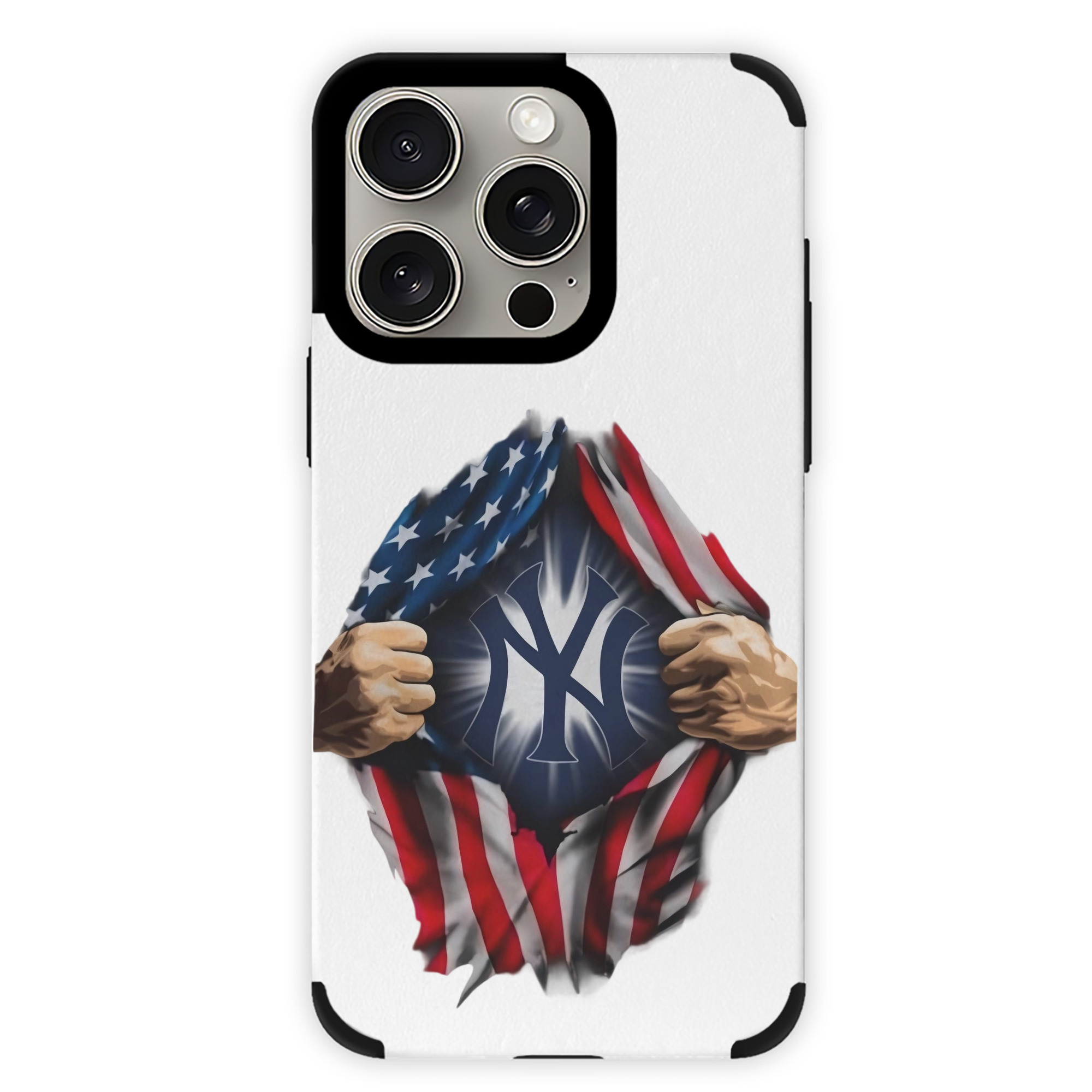 New York Yankees US Flag Yankees Inside Me IPhone 15 Pro Max PU Leather Case – Soft Lining, 360° Protection – Precise Fit, 3D Buttons, Easy Charging – Anti-Yellowing, Easy To Clean