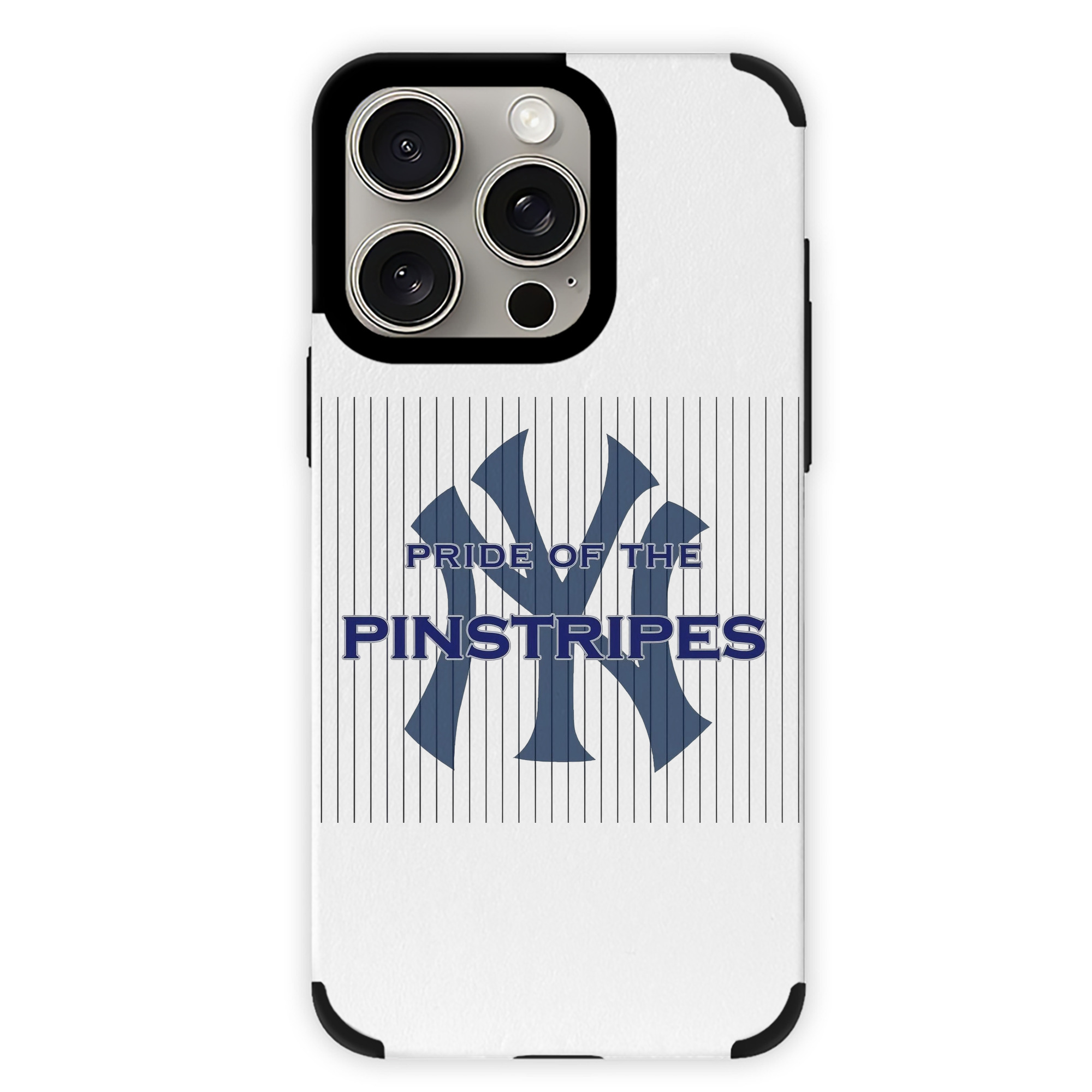 New York Yankees Pride of The Pinstripes IPhone 15 Pro Max PU Leather Case – Soft Lining, 360° Protection – Precise Fit, 3D Buttons, Easy Charging – Anti-Yellowing, Easy To Clean