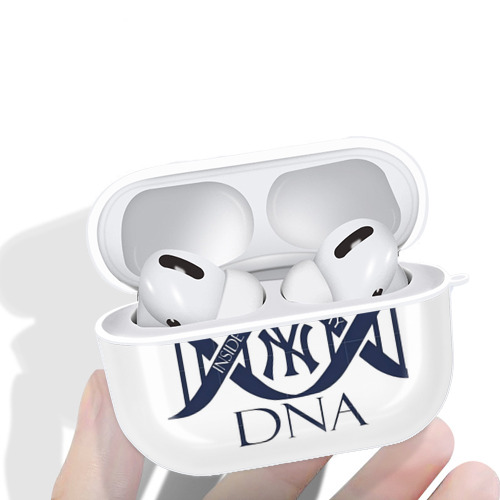 New York Yankees Loyalty DNA AirPods Pro Hard Case White With Keychain, Durable Flexible PC, Precise Cutouts, Anti-Fingerprint, Yellowing & Scratch Resistant, Full Protection, Washable
