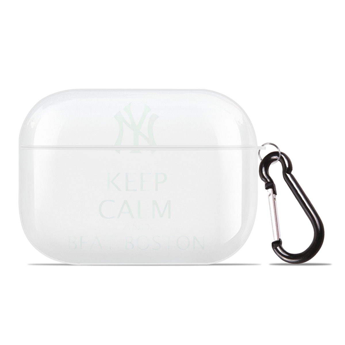 New York Yankees 26 AirPods Pro Hard Case White With Keychain, Durable Flexible PC, Precise Cutouts, Anti-Fingerprint, Yellowing & Scratch Resistant, Full Protection, Washable