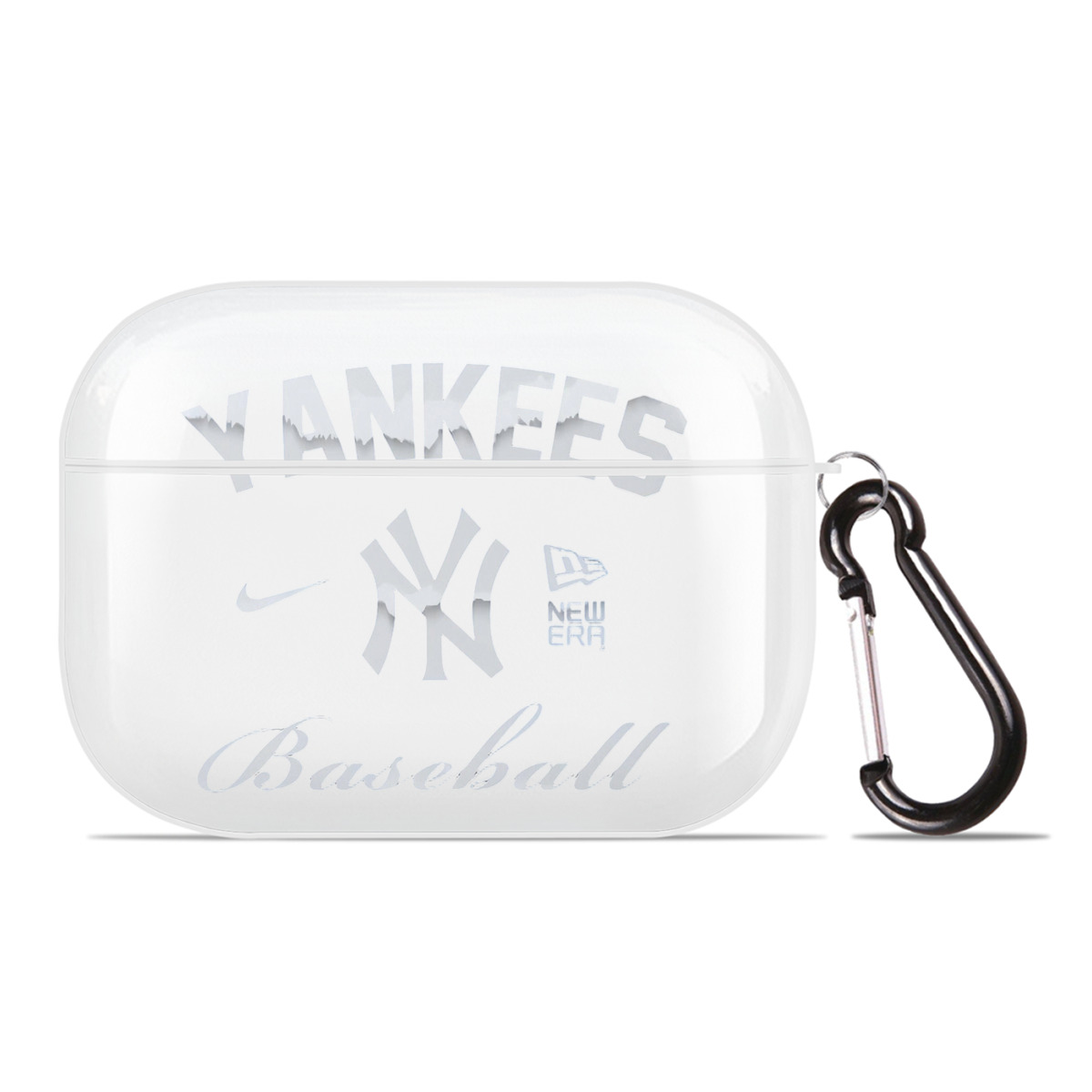 New York Yankees BaseBall AirPods Pro Hard Case White With Keychain, Durable Flexible PC, Precise Cutouts, Anti-Fingerprint, Yellowing & Scratch Resistant, Full Protection, Washable
