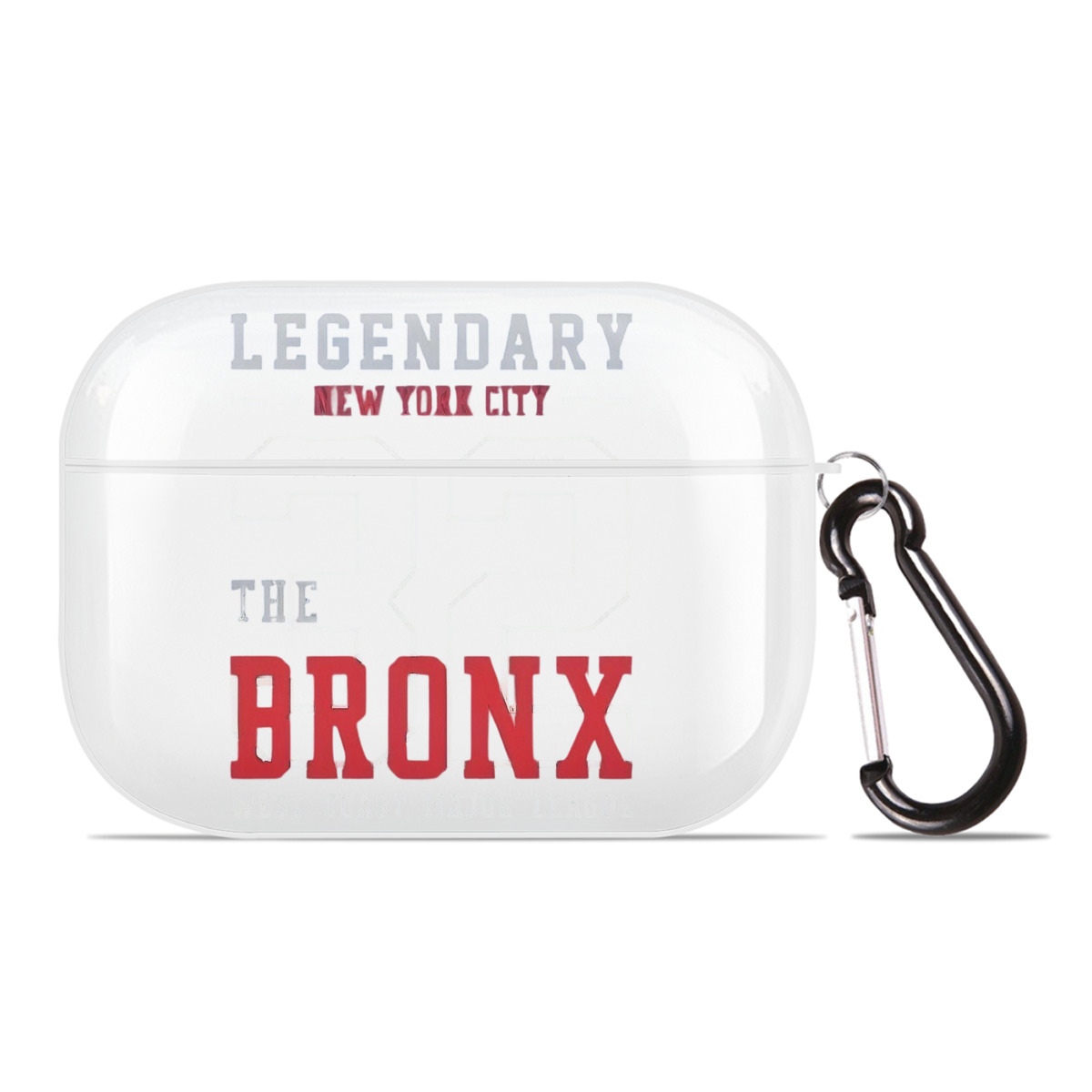 New York Yankees 24 AirPods Pro Hard Case White With Keychain, Durable Flexible PC, Precise Cutouts, Anti-Fingerprint, Yellowing & Scratch Resistant, Full Protection, Washable