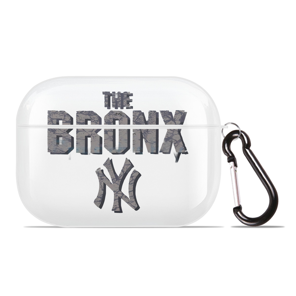 New York Yankees The Bronx AirPods Pro Hard Case White With Keychain, Durable Flexible PC, Precise Cutouts, Anti-Fingerprint, Yellowing & Scratch Resistant, Full Protection, Washable