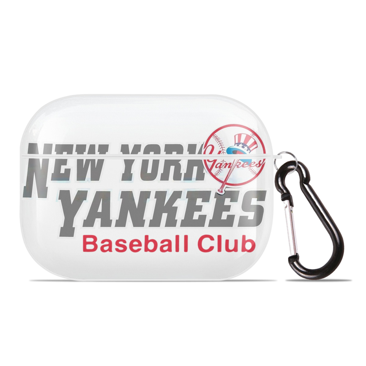 New York Yankees Baseball Club AirPods Pro Hard Case White With Keychain, Durable Flexible PC, Precise Cutouts, Anti-Fingerprint, Yellowing & Scratch Resistant, Full Protection, Washable