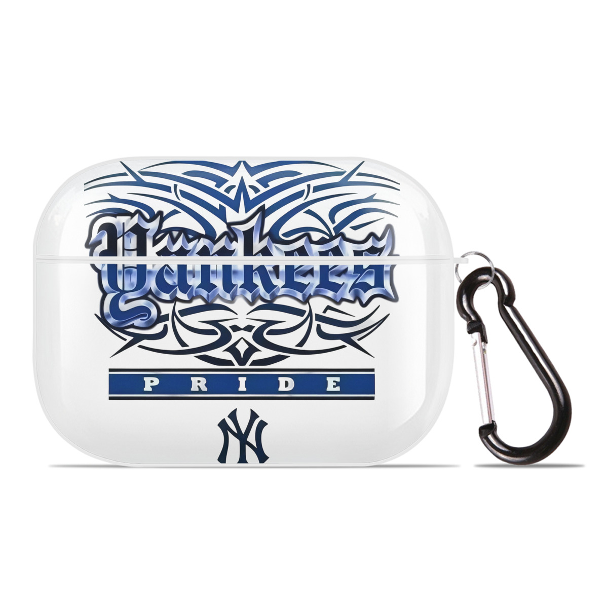 New York Yankees 278 AirPods Pro Hard Case White With Keychain, Durable Flexible PC, Precise Cutouts, Anti-Fingerprint, Yellowing & Scratch Resistant, Full Protection, Washable
