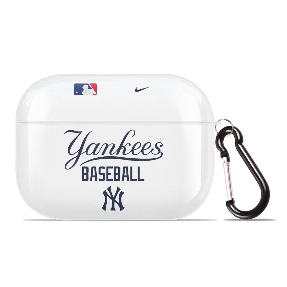 New York Yankees Baseball AirPods Pro Hard Case White With Keychain, Durable Flexible PC, Precise Cutouts, Anti-Fingerprint, Yellowing & Scratch Resistant, Full Protection, Washable