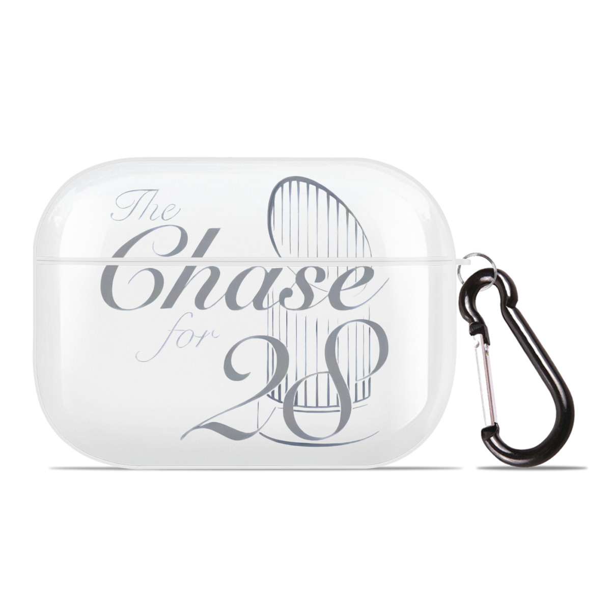 New York Yankees The Chase for 28 AirPods Pro Hard Case White With Keychain, Durable Flexible PC, Precise Cutouts, Anti-Fingerprint, Yellowing & Scratch Resistant, Full Protection, Washable